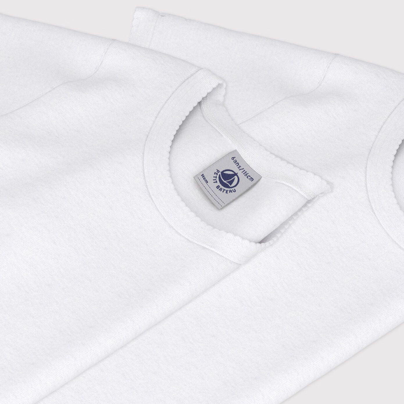 Girls White Cotton T-Shirt Set(2 Pack)