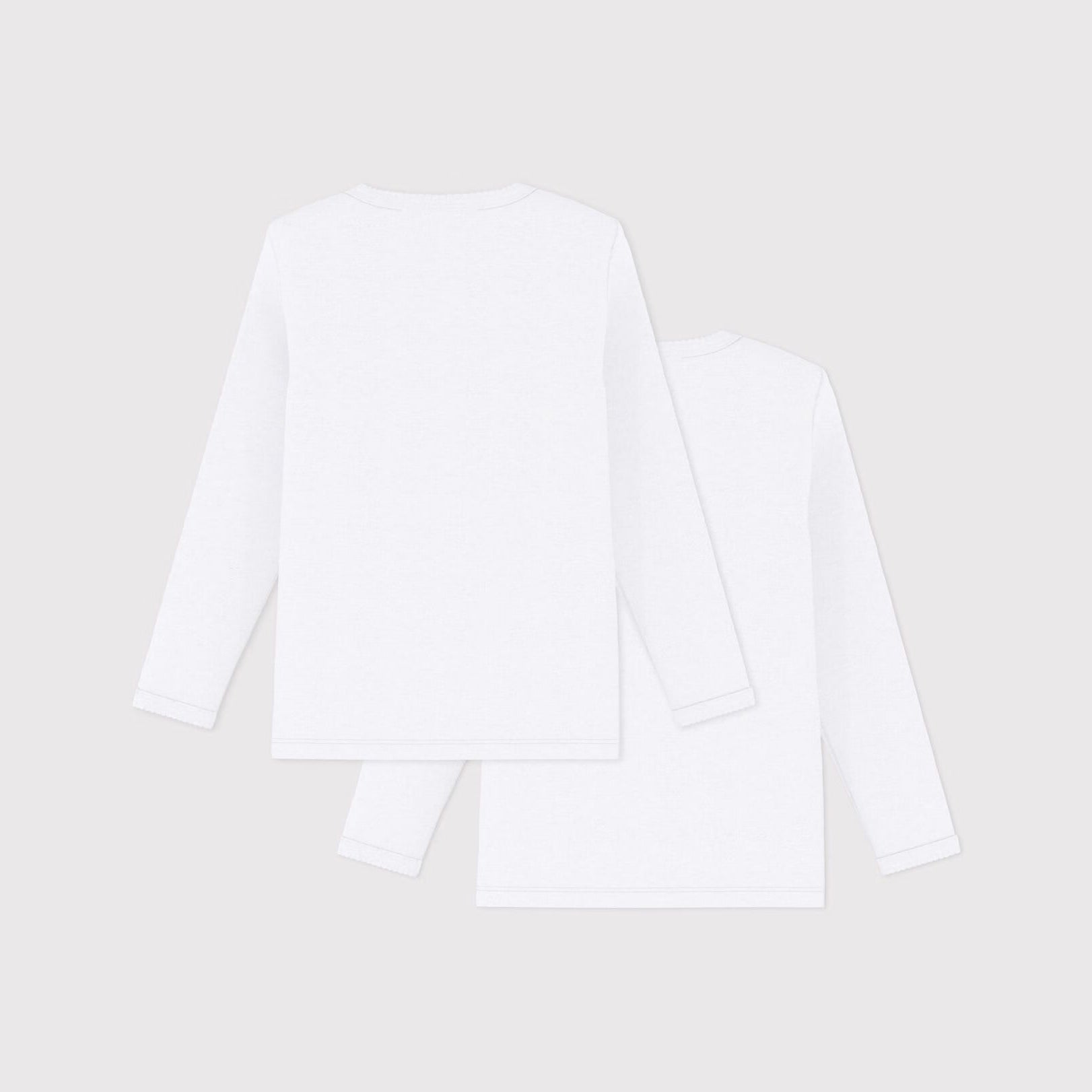 Girls White Cotton Shirt(2 Pack)