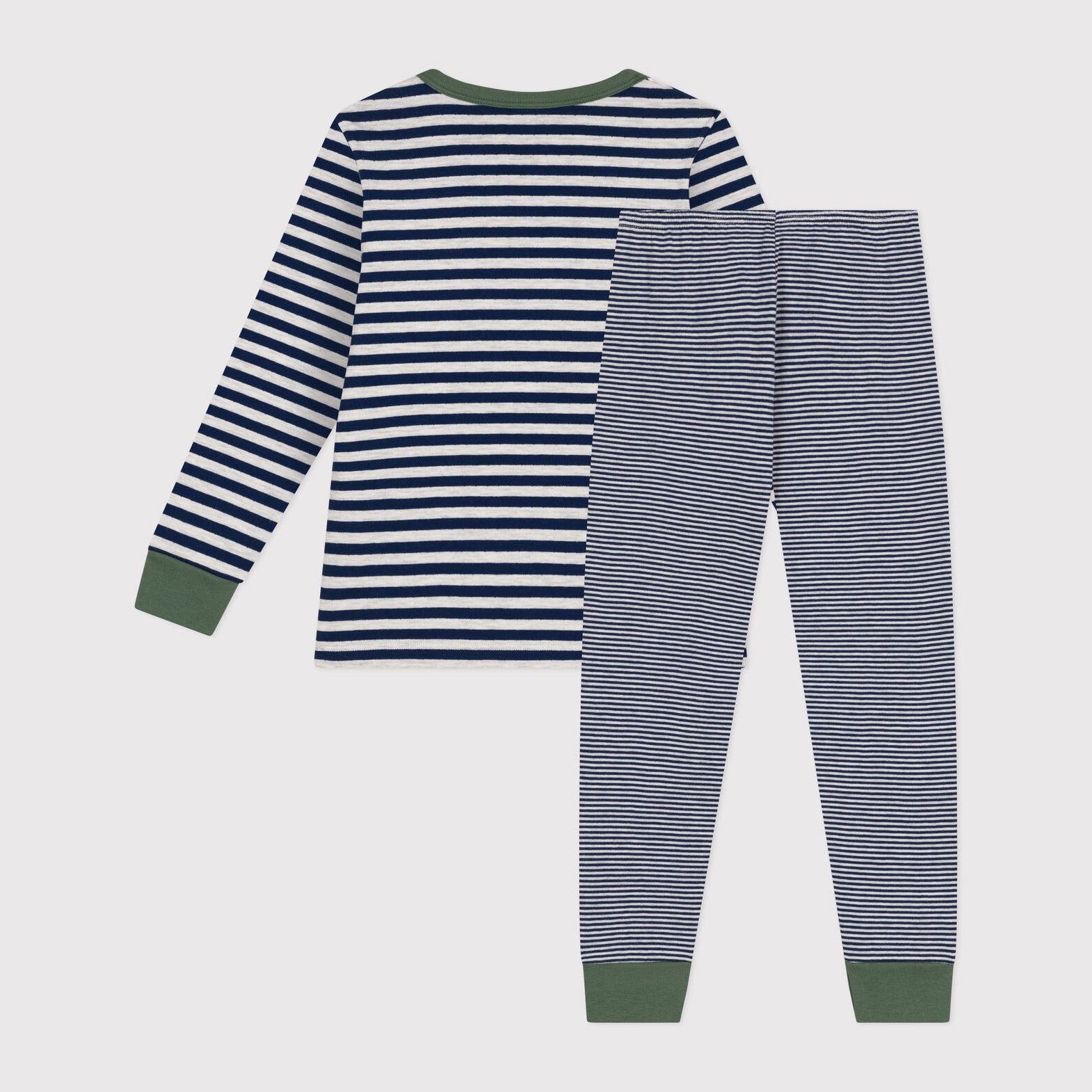 Boys Blue Stripes Cotton Nightwear Set