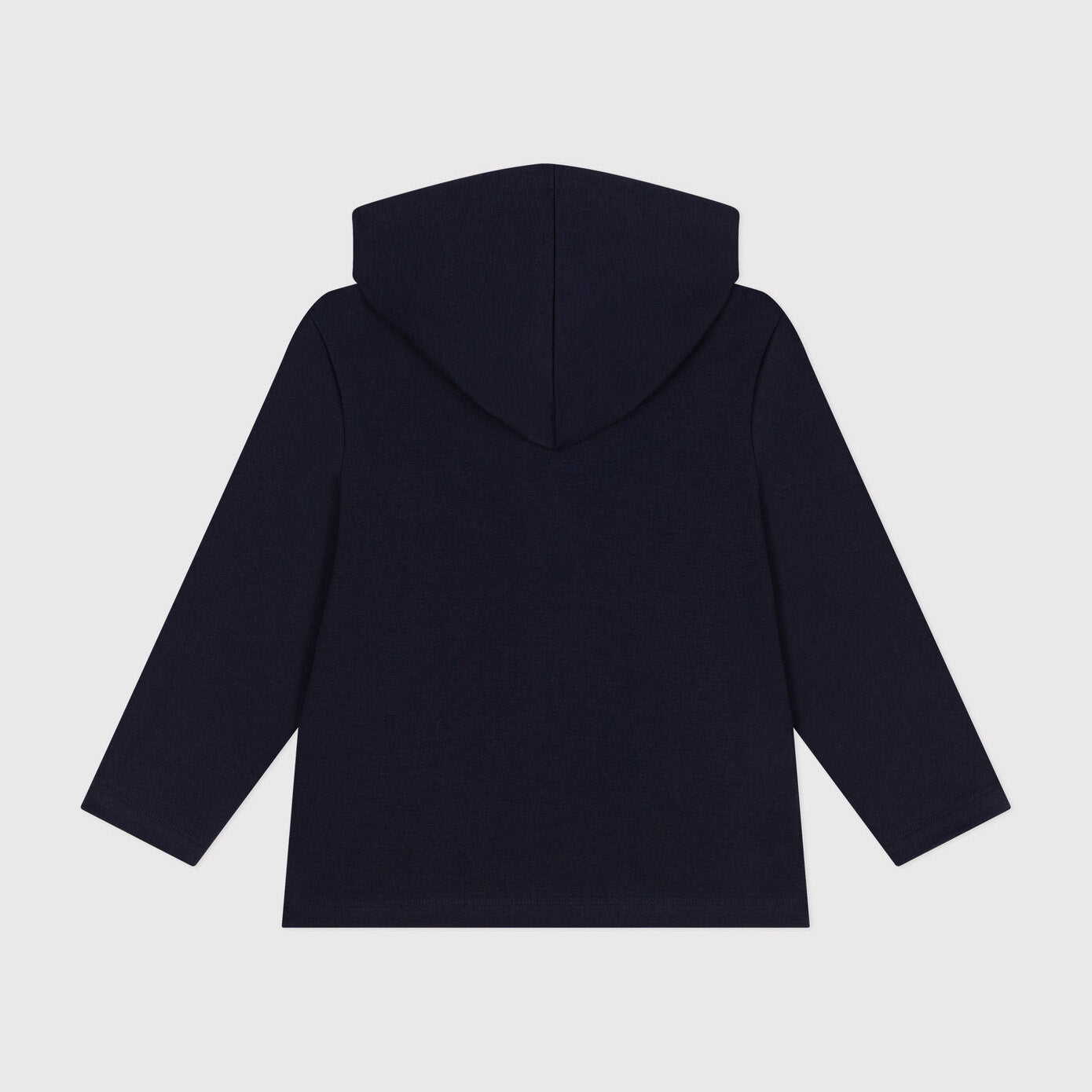 Boys Navy Cotton Zip-Up Top