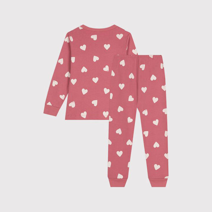 Girls Pink Printed Logo Cotton Set