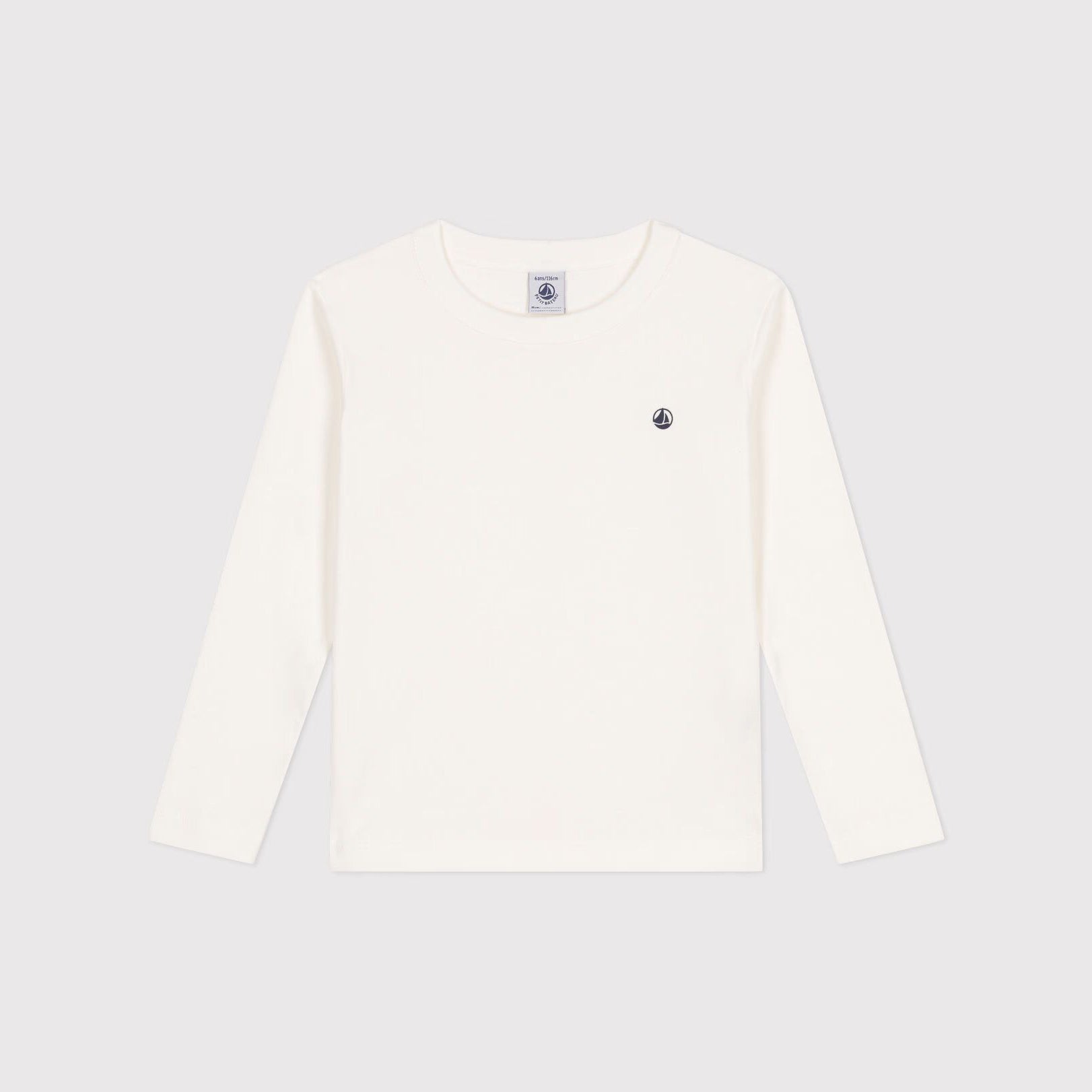 Girls Ivory Logo Embroidery Cotton Shirt