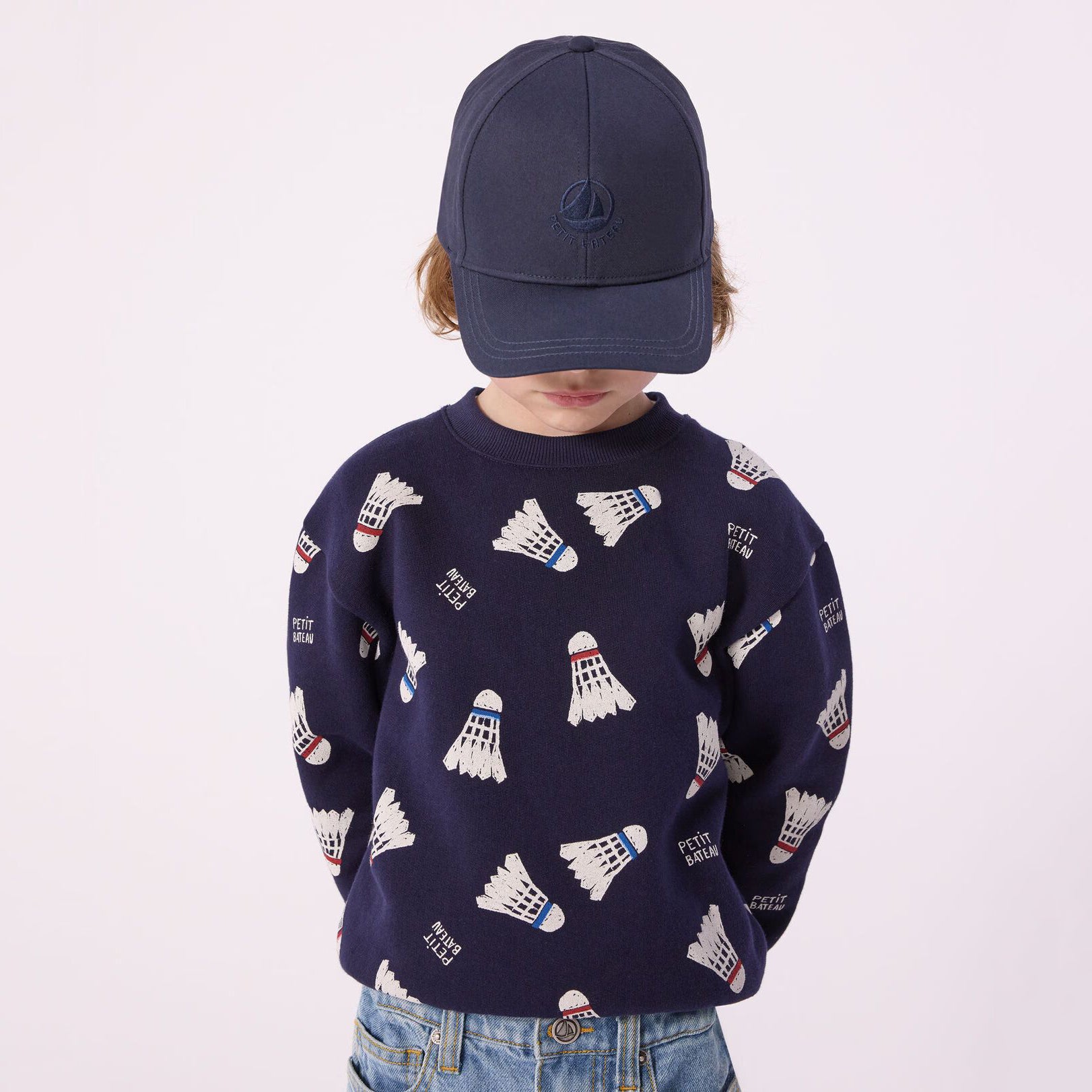Boys Navy Embroidered Logo Baseball Cap