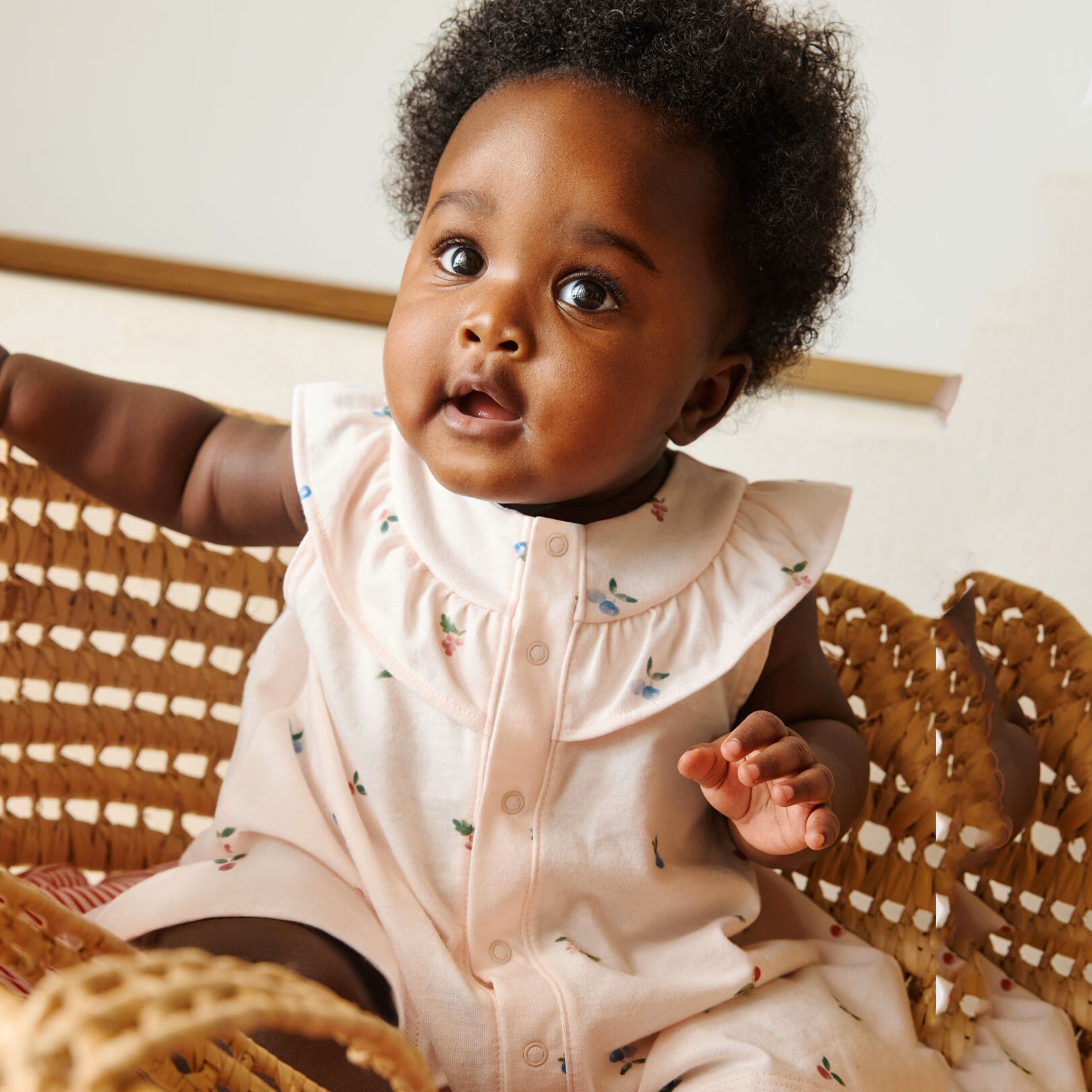 Baby Pink Floral Cotton Dress Set