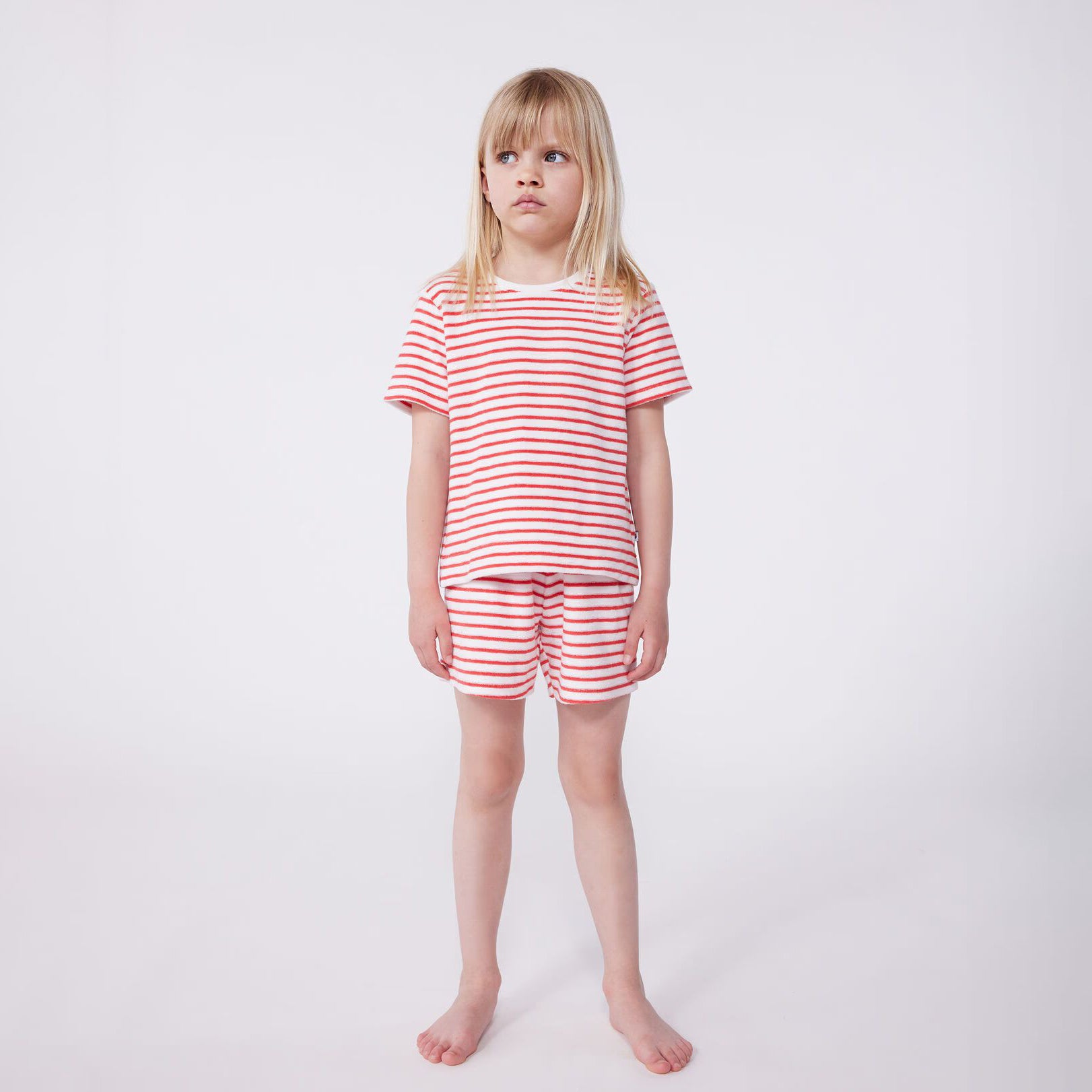 Boys & Girls Red Stripes Cotton Nightwear Set