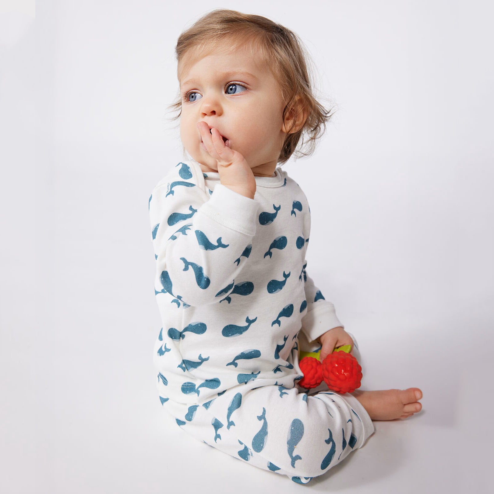 Baby Boys & Girls Blue Printed Cotton Bodysuit