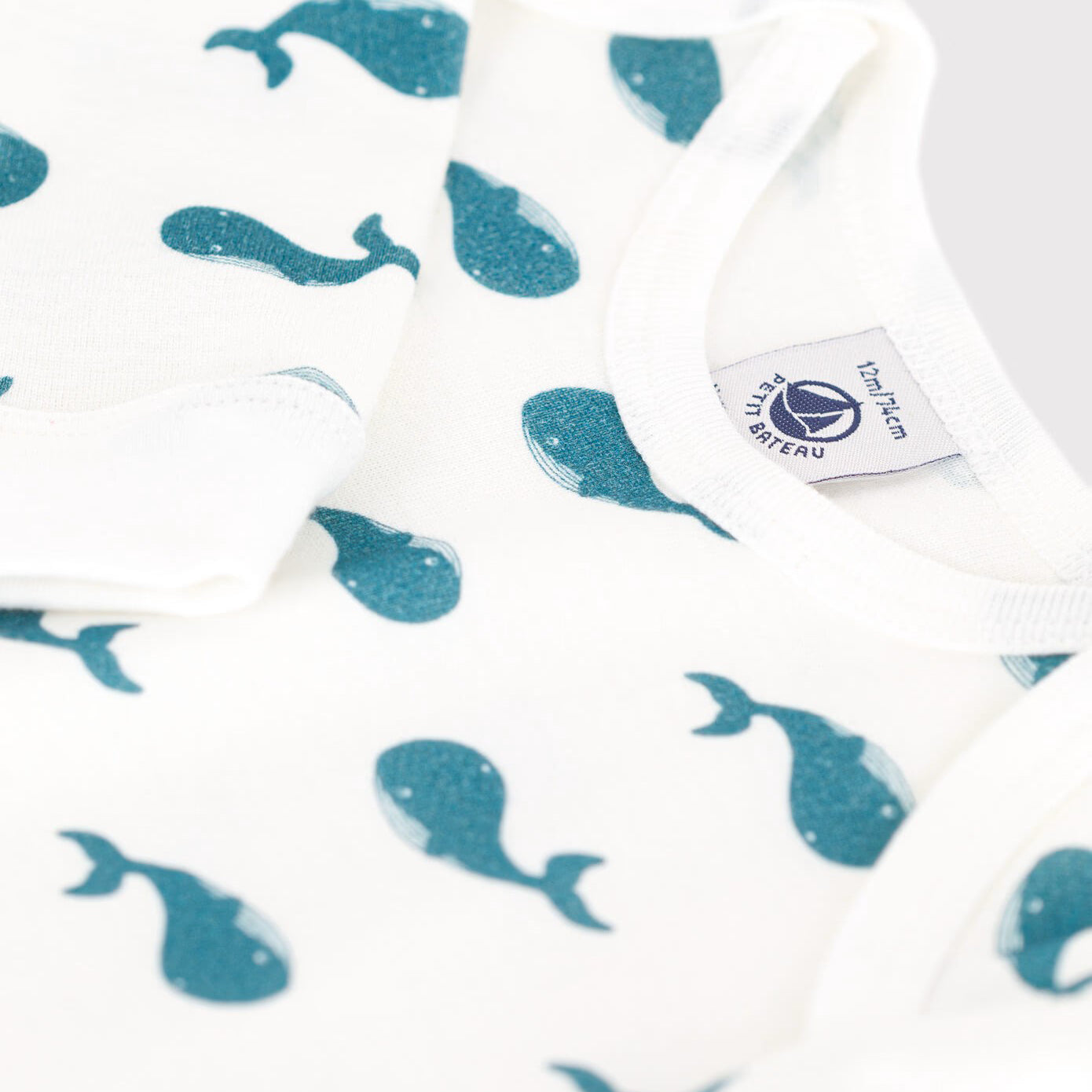 Baby Boys & Girls Blue Printed Cotton Bodysuit