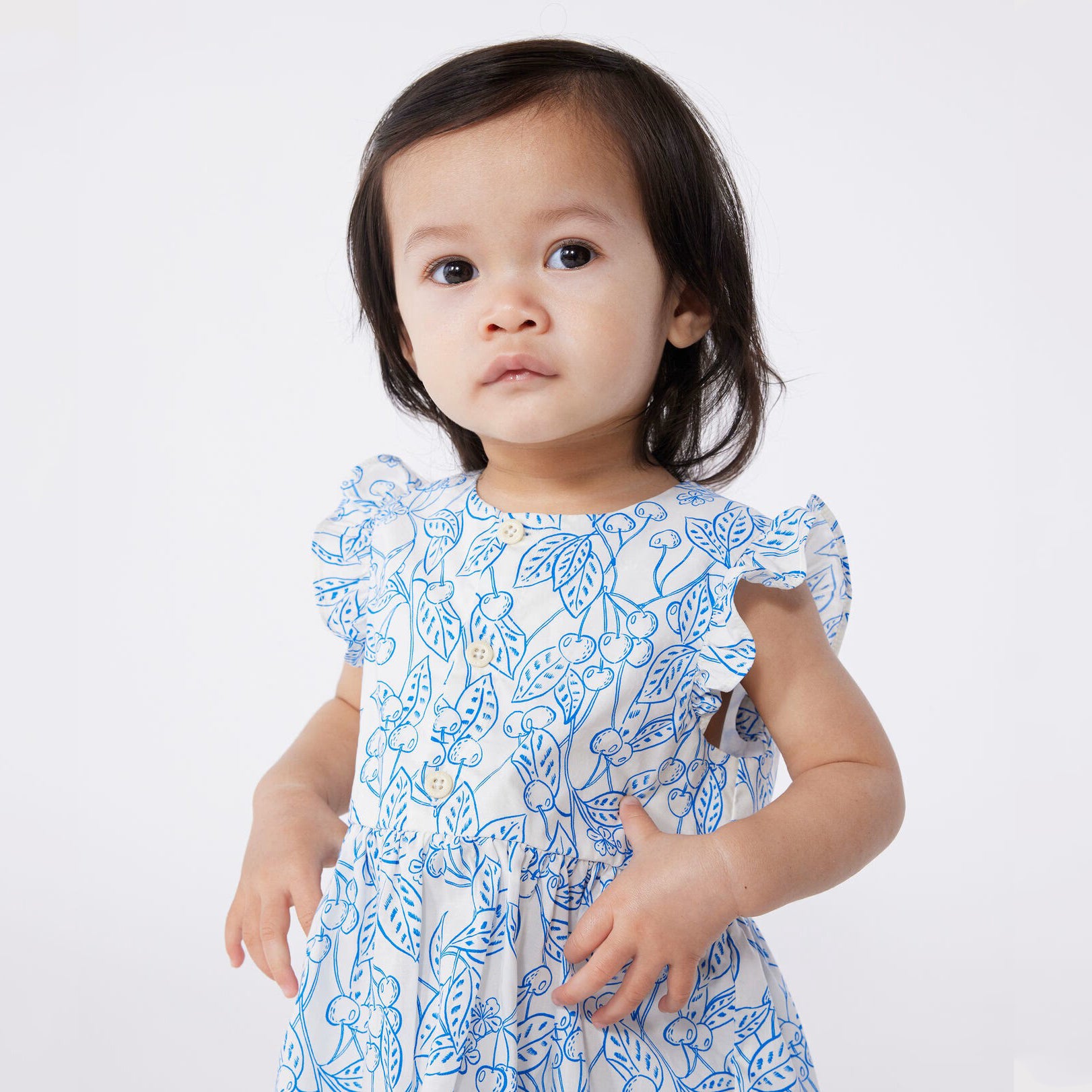 Baby Girls Light Blue Cotton Dress