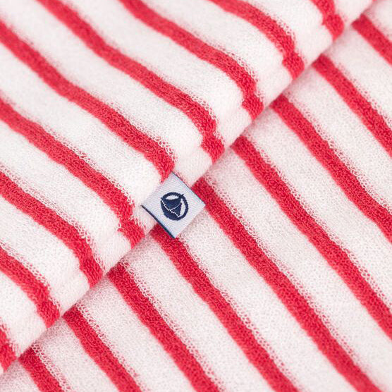 Baby Girls Red Stripe Cotton Jumpsuit