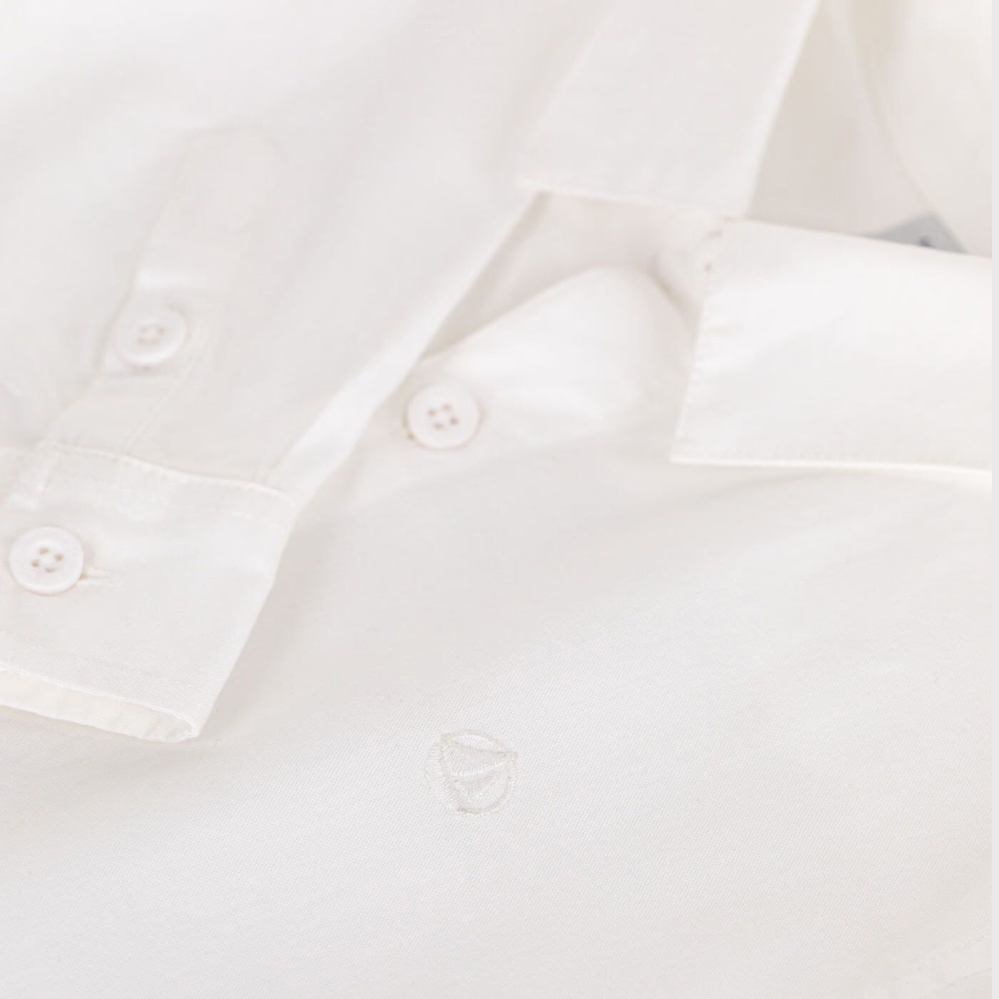 Boys White Cotton Shirt