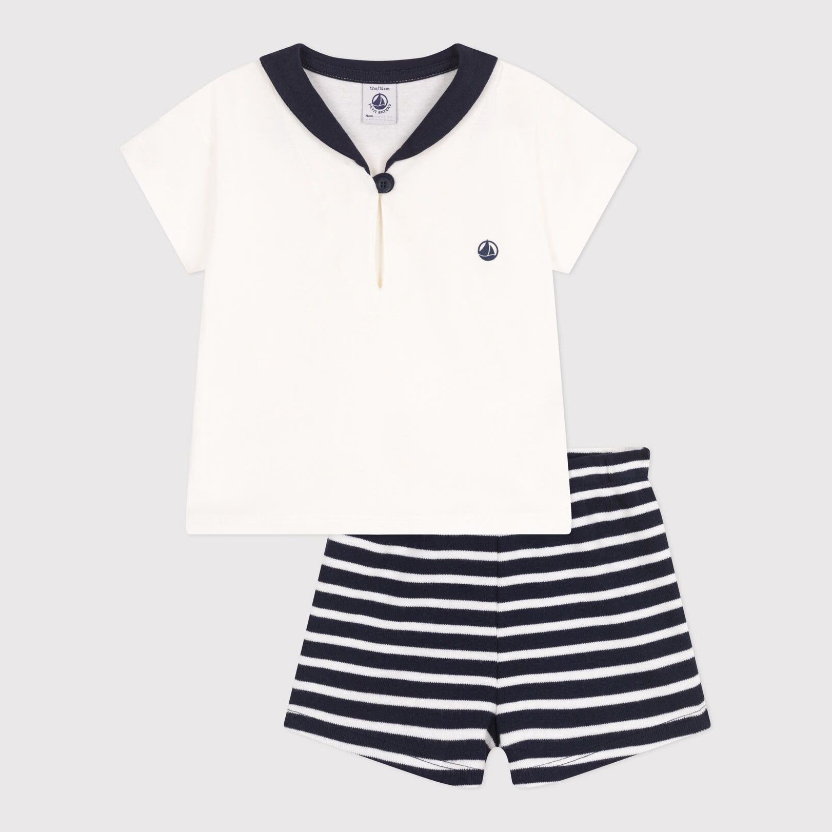 Baby Boys & Girls White Logo Cotton Set