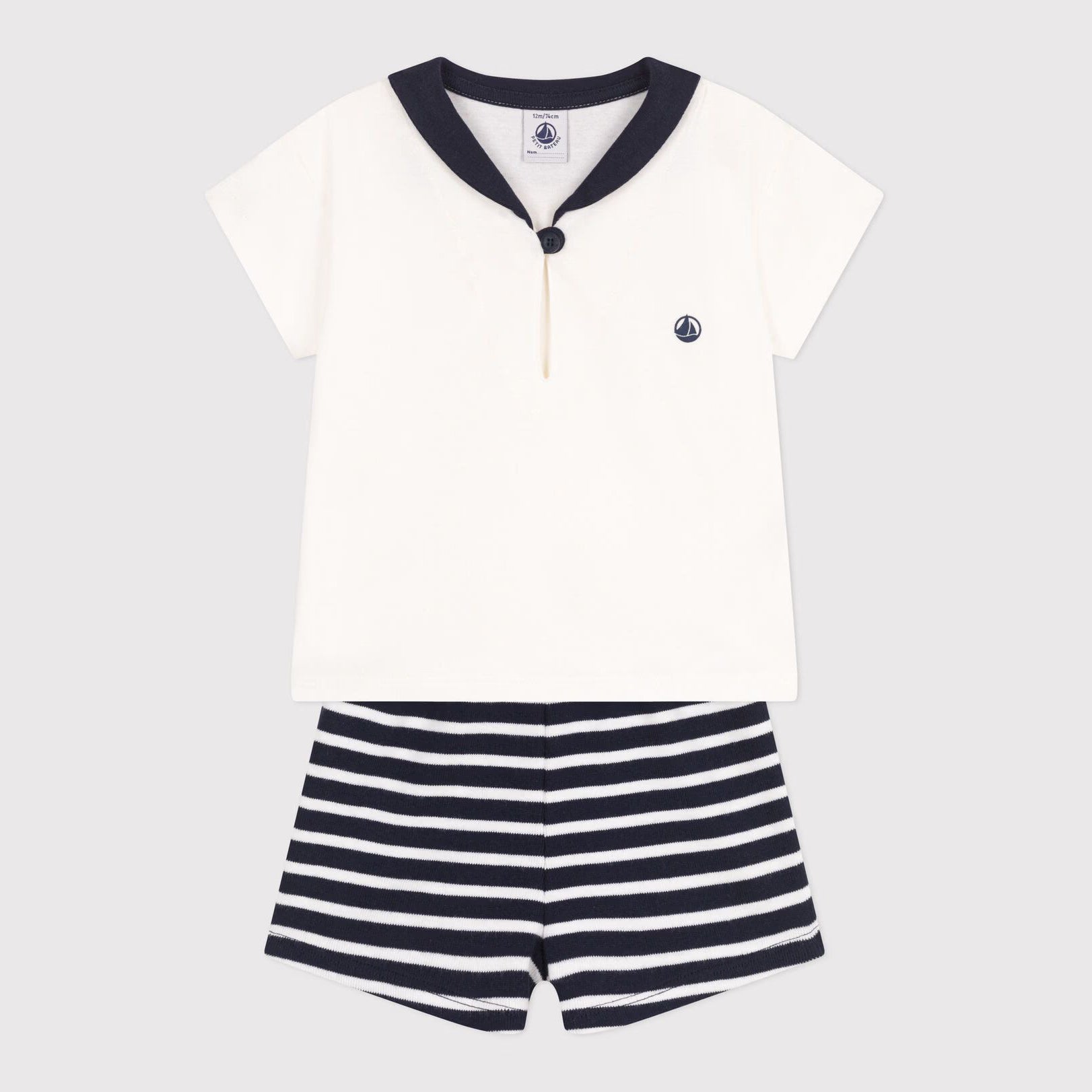Baby Boys & Girls White Logo Cotton Set