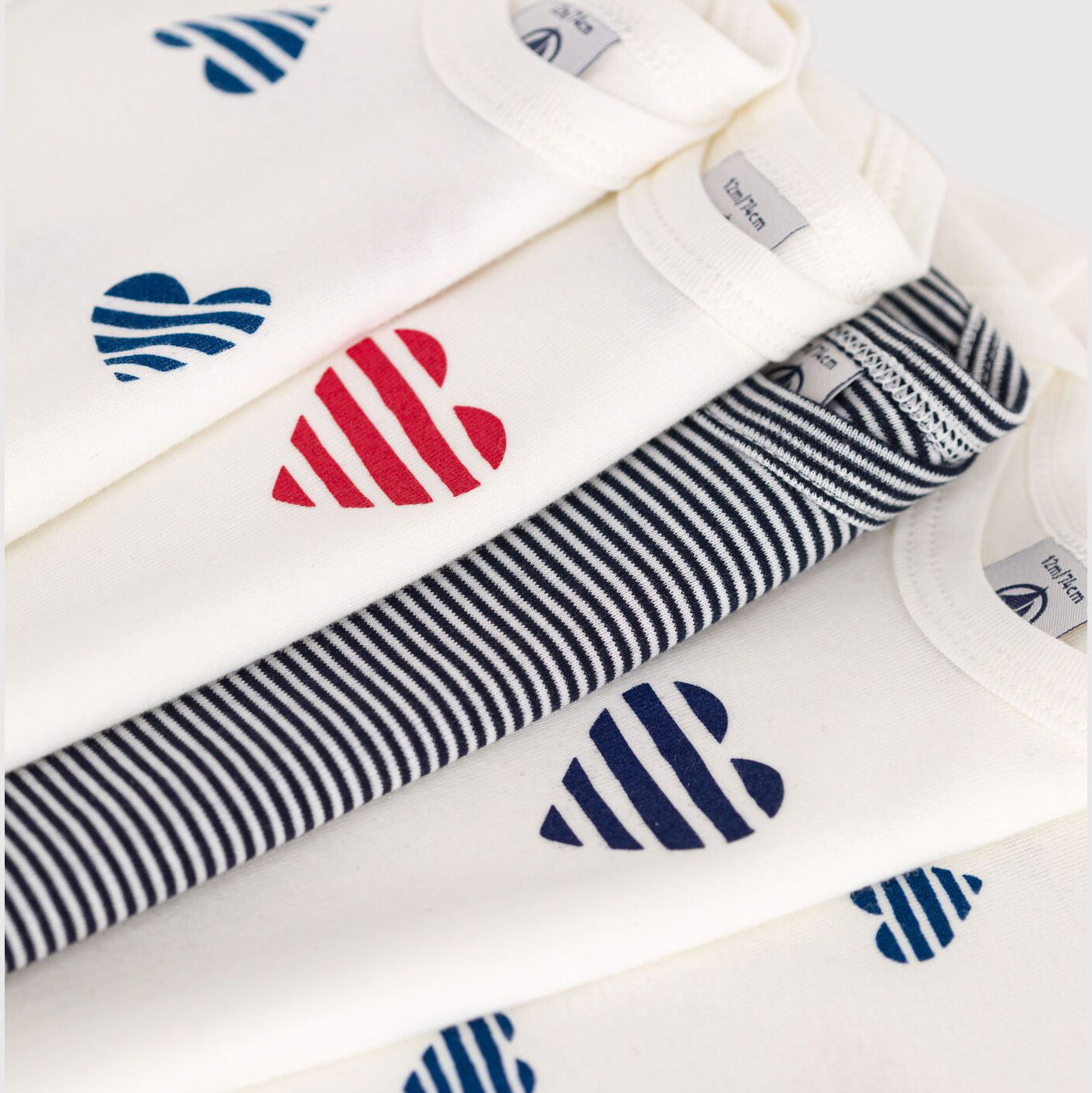 Baby Boys & Girls White Cotton Babysuit Set(5 Pack)