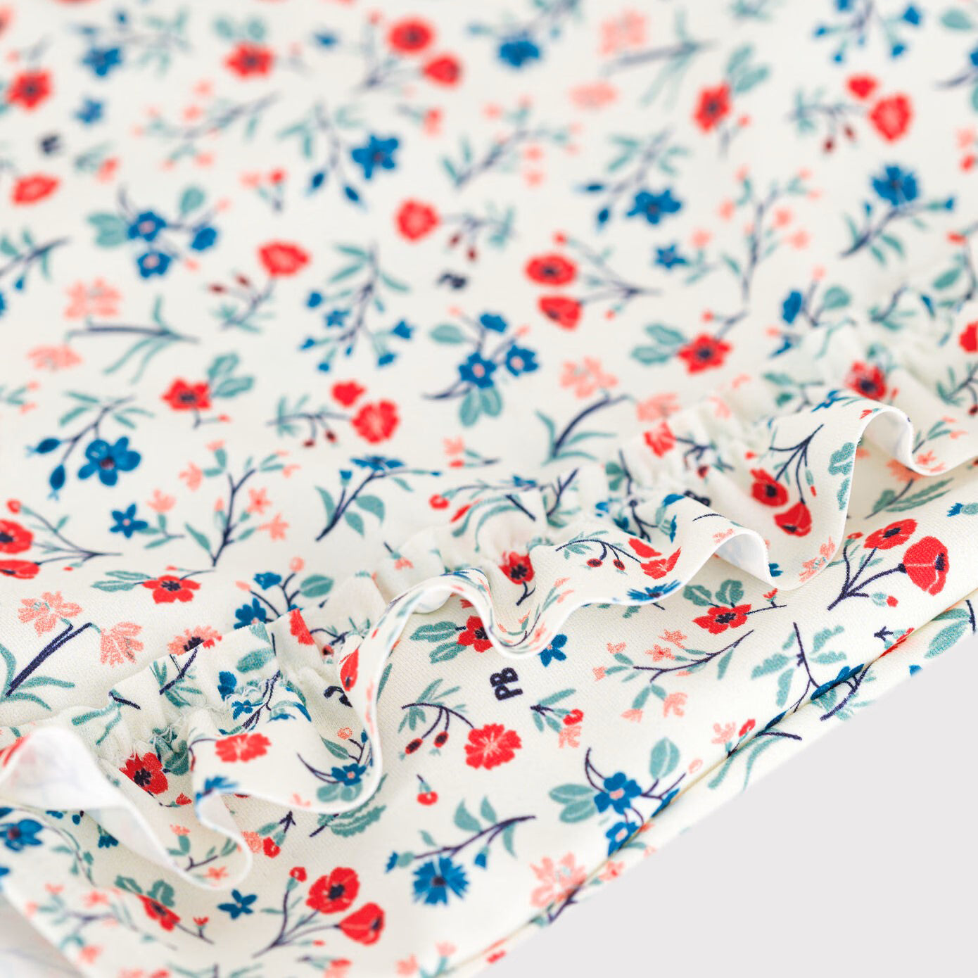 Baby Girls White Floral Swimsuit