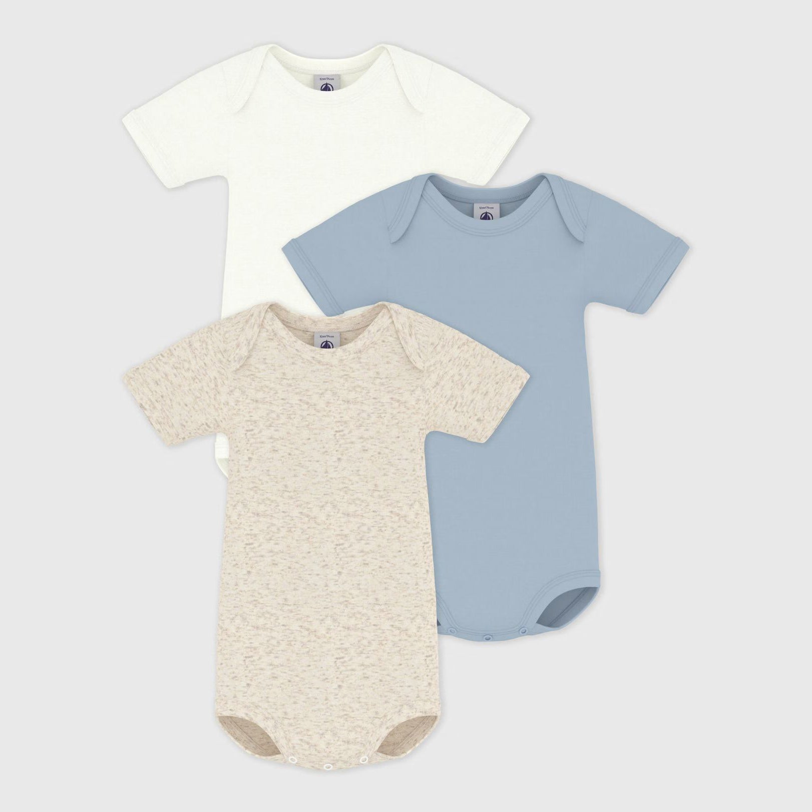 Baby Boys & Girls Tricolor Cotton Babysuit Set(3 Pack)