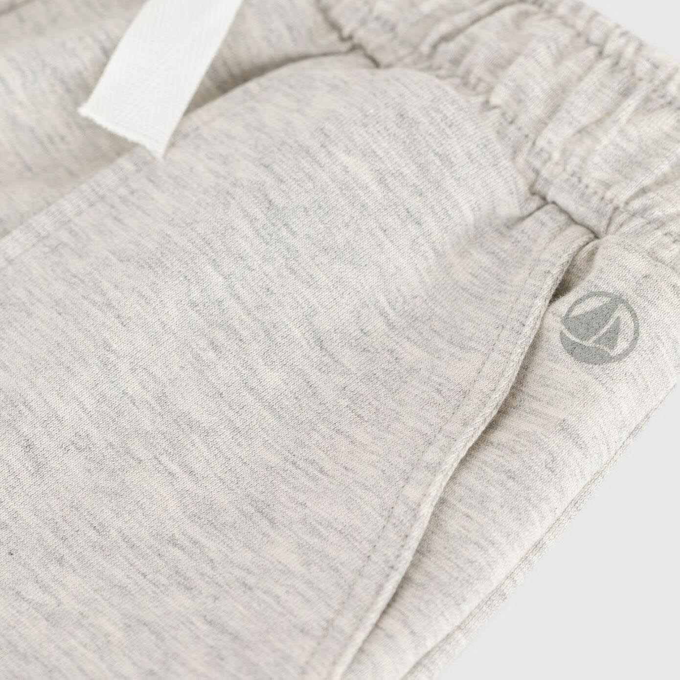 Boys Light Grey Cotton Shorts