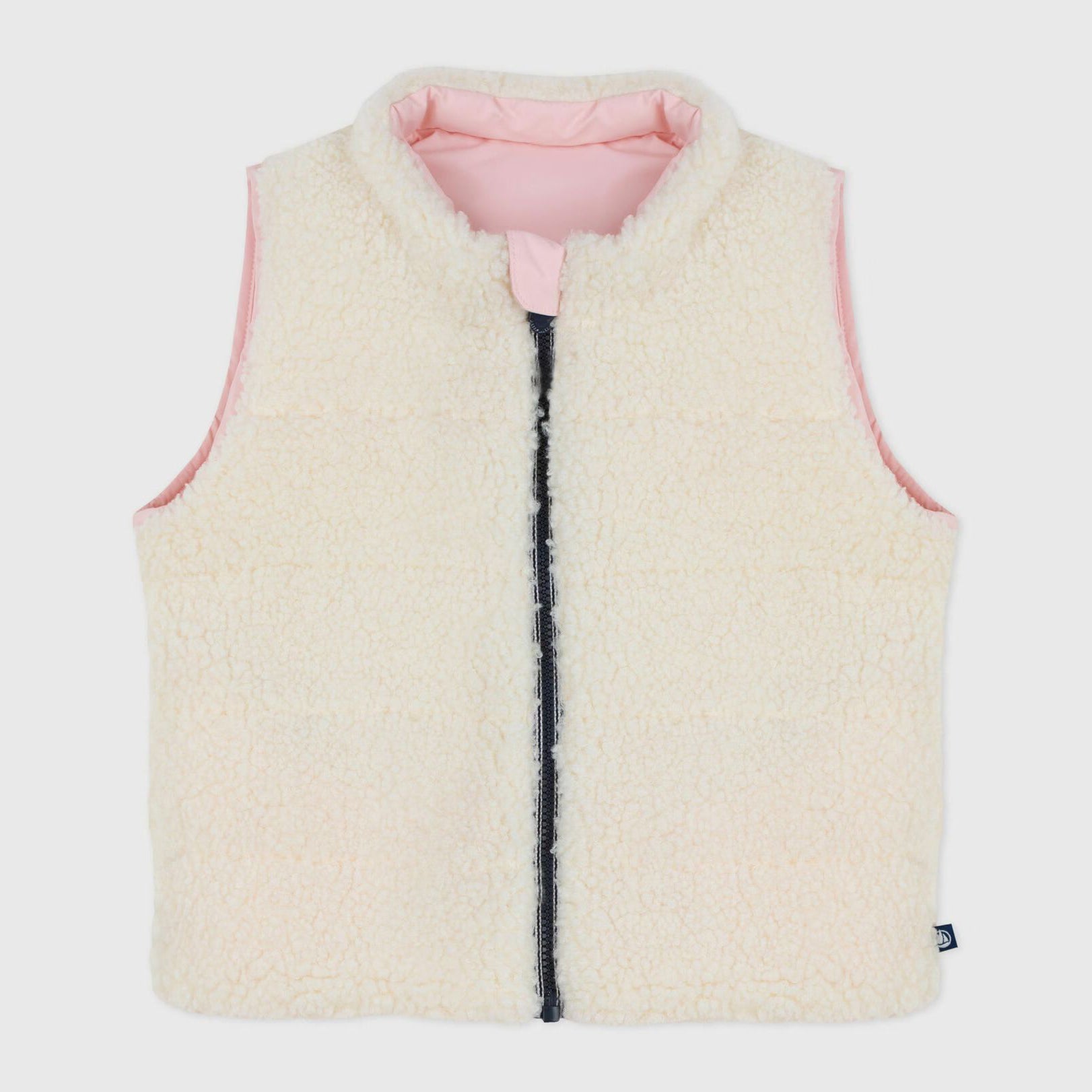 Baby Girls Light Pink Reversible Padded Gilet