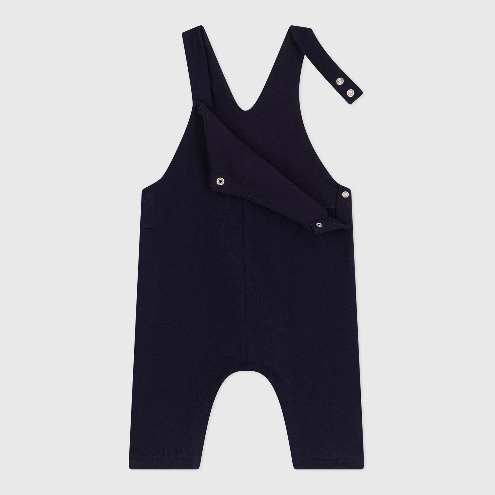 Baby Boys & Girls Navy Cotton Jumpsuit