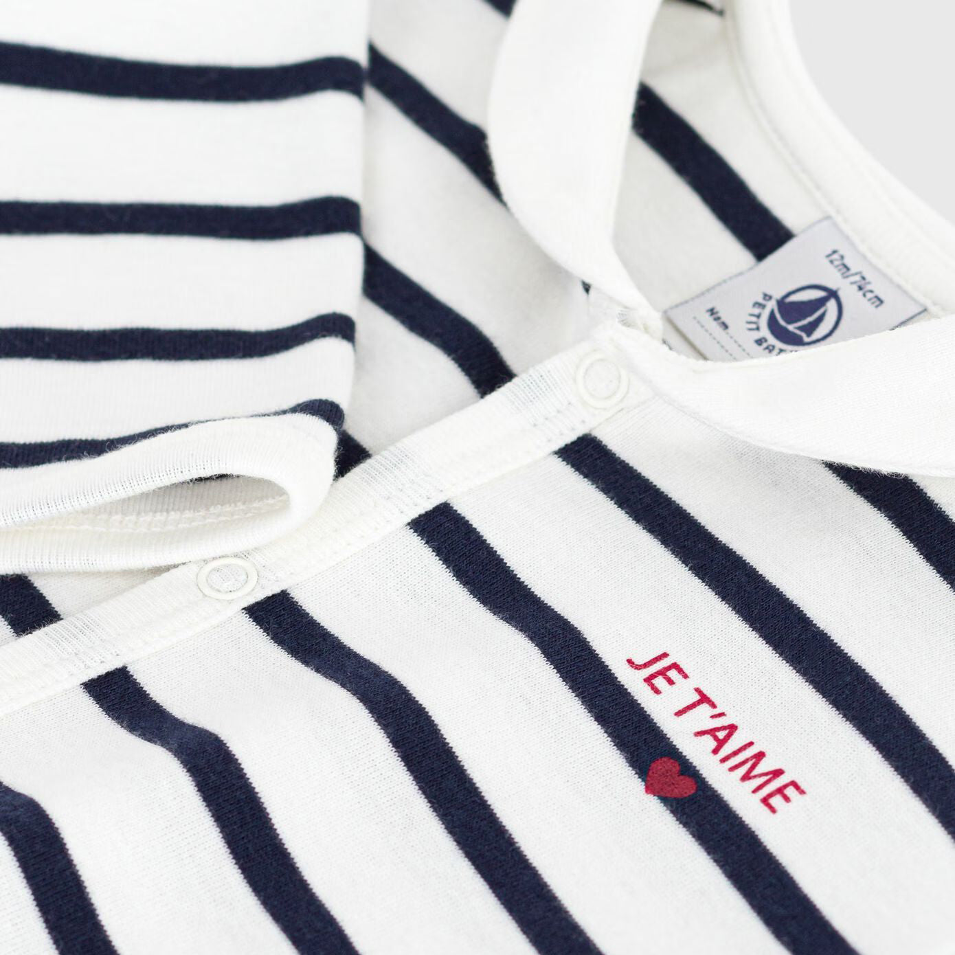 Baby Boys & Girls Dark Blue Stripes Cotton Babysuit