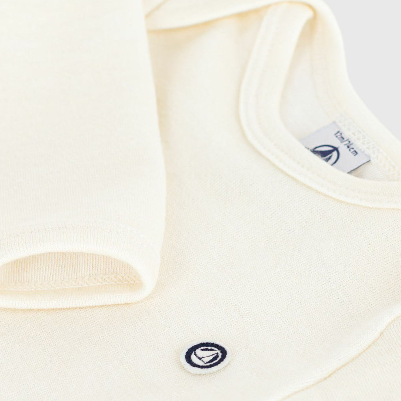 Baby Boys & Girls White Cotton Babysuit