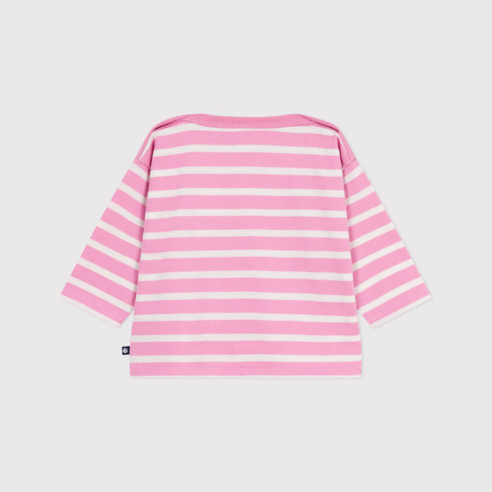 Baby Girls Pink Stripes Cotton T-Shirt