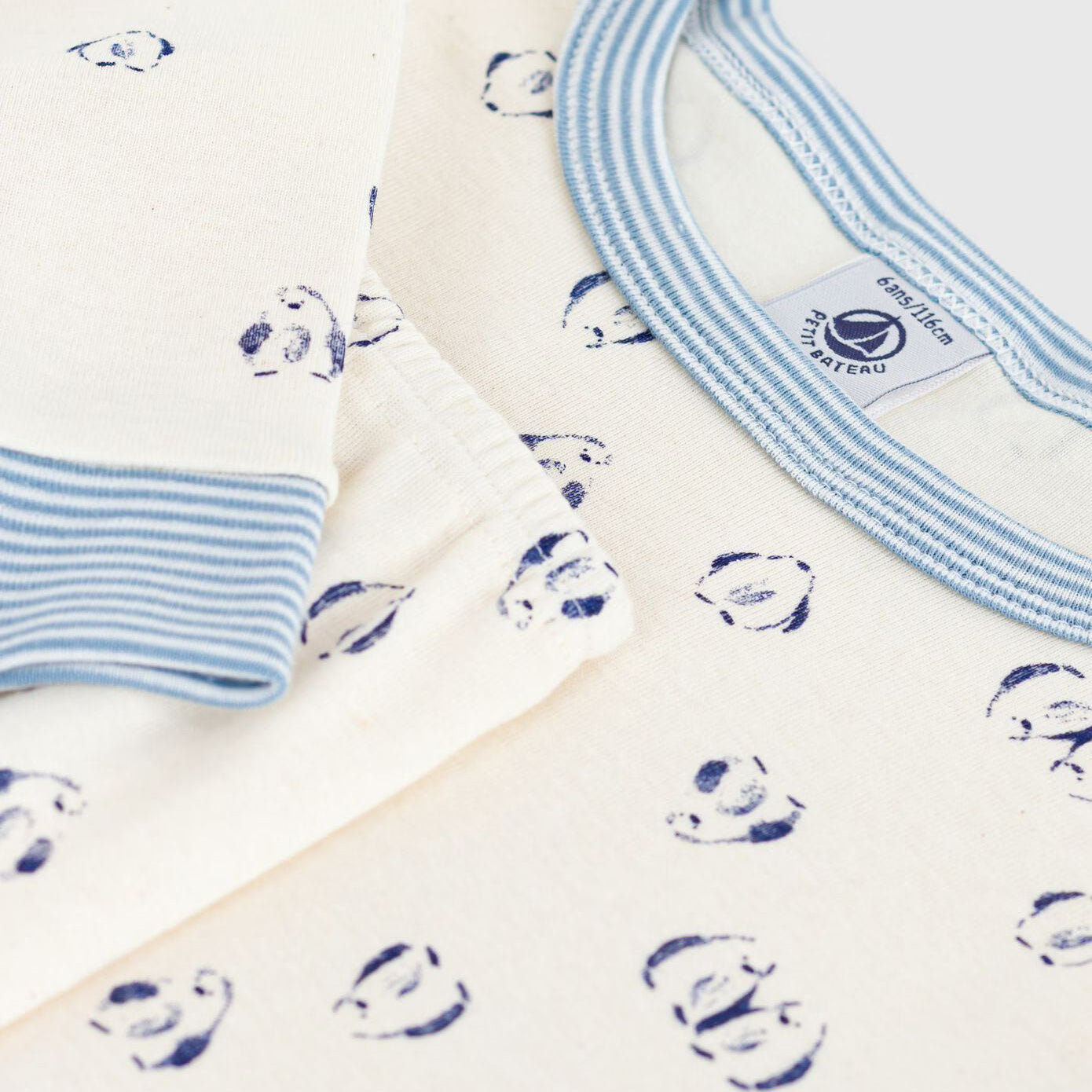 Boys Beige Printed Cotton Nightwear Set