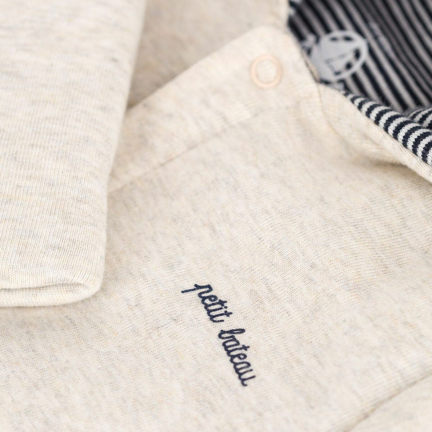Baby Boys & Girls Beige Cotton Babysuit