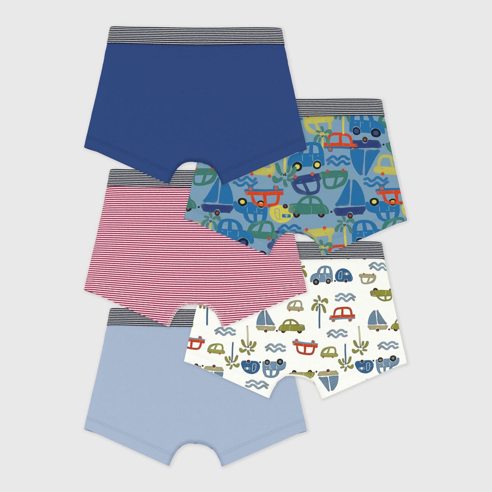 Boys Multicolor Cotton Underwear Set(5 Pack)