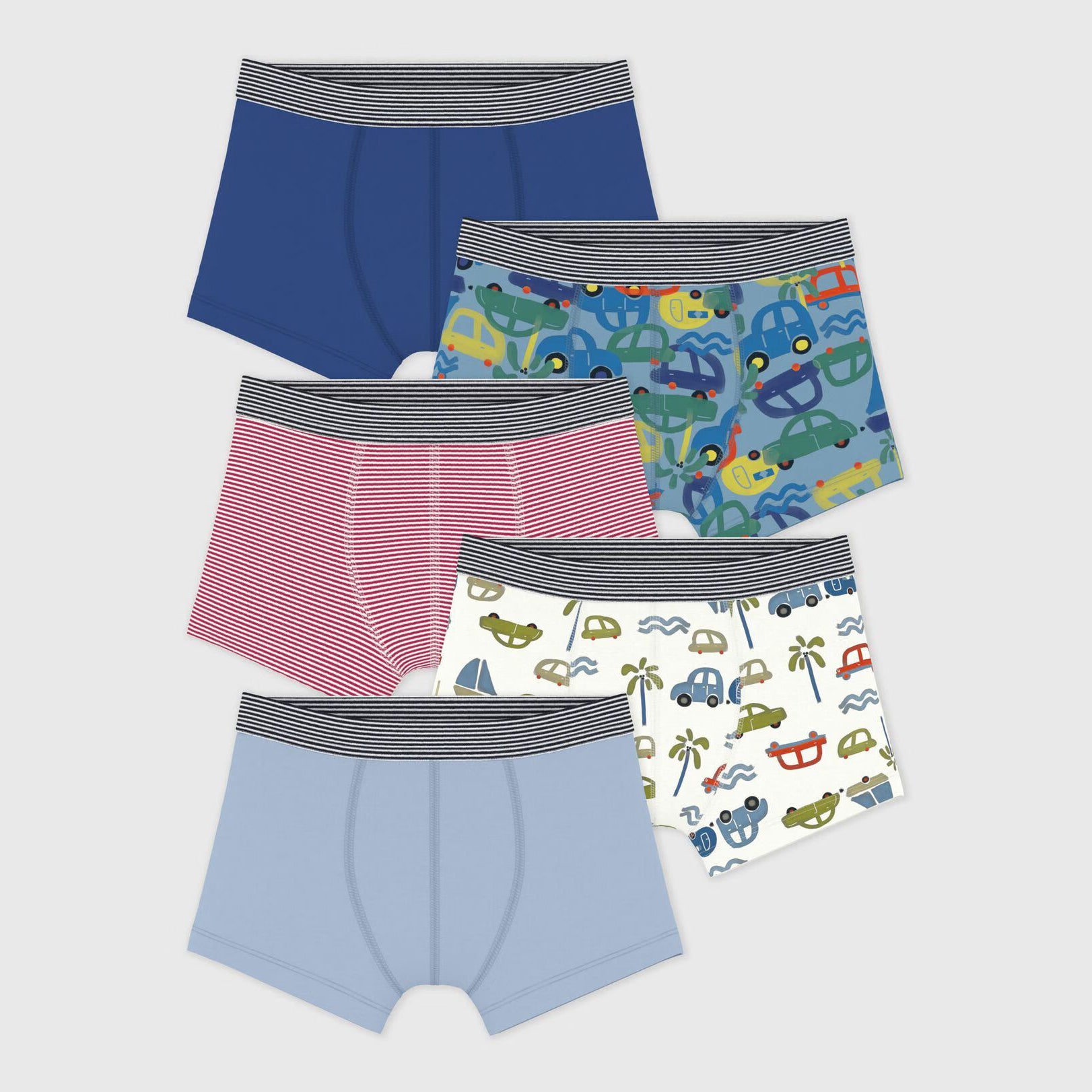 Boys Multicolor Cotton Underwear Set(5 Pack)