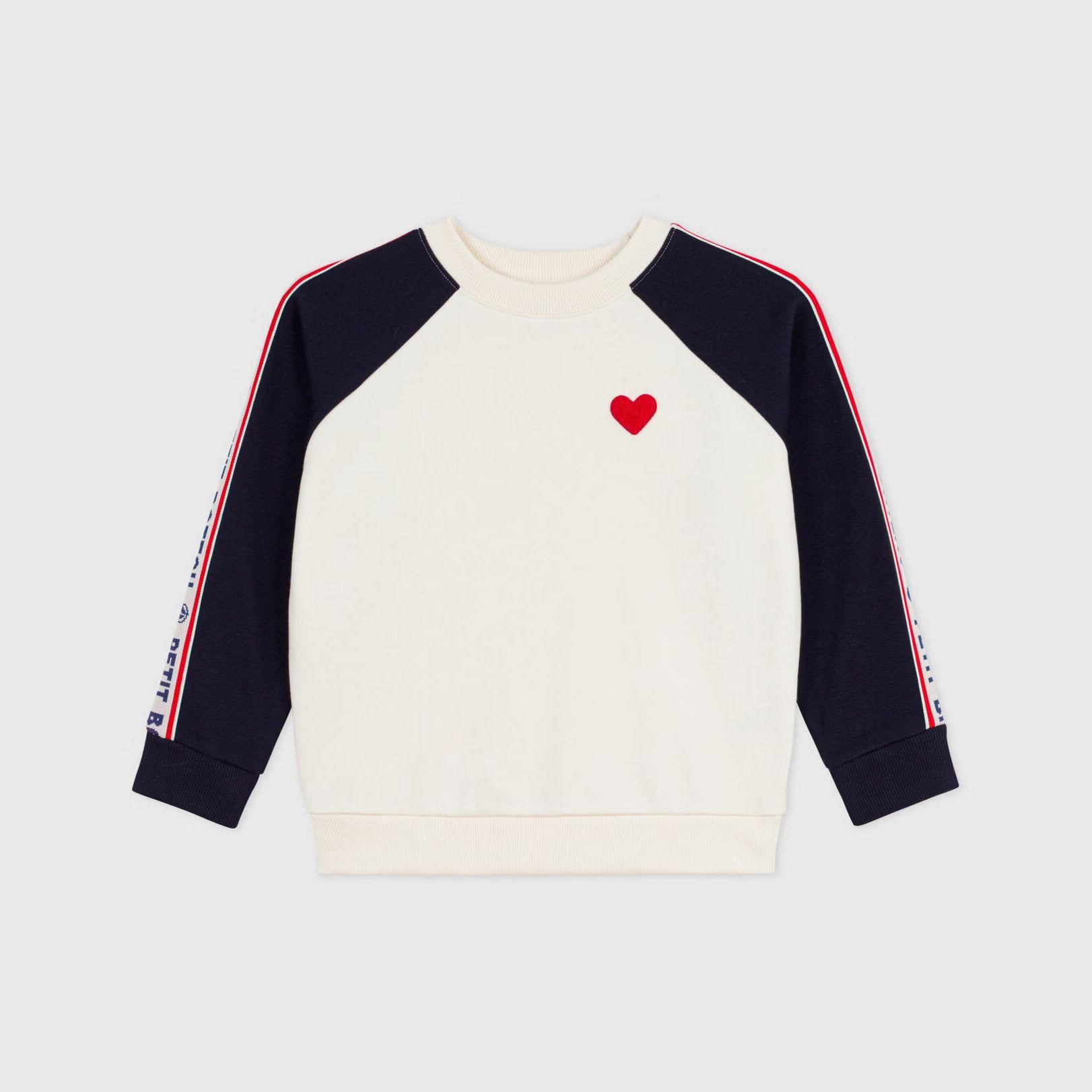 Girls White Cotton Sweatshirt