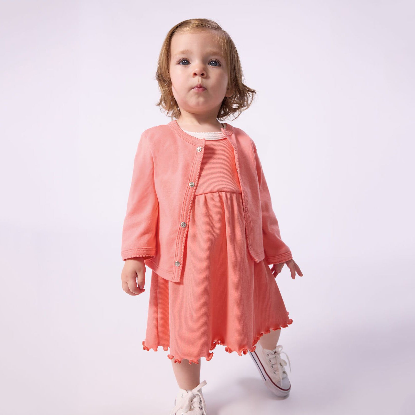 Baby Girls Pink Cotton Dress