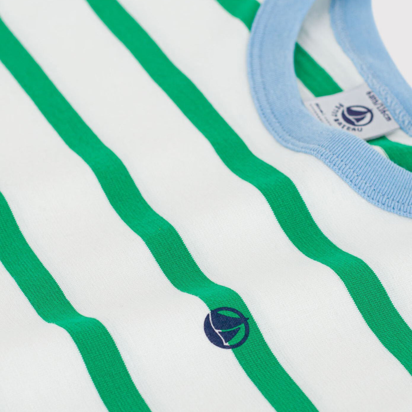 Boys & Girls Green Stripes Cotton T-Shirt