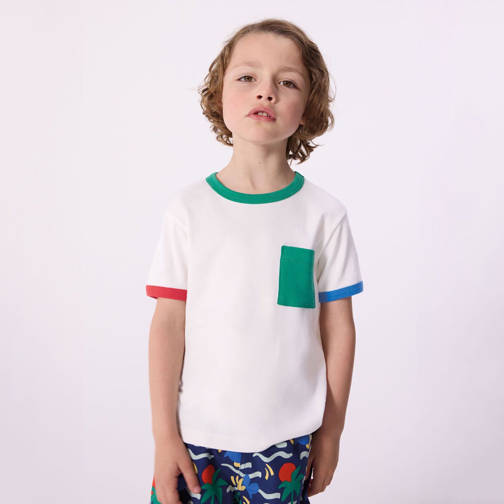 Boys & Girls White Cotton T-Shirt