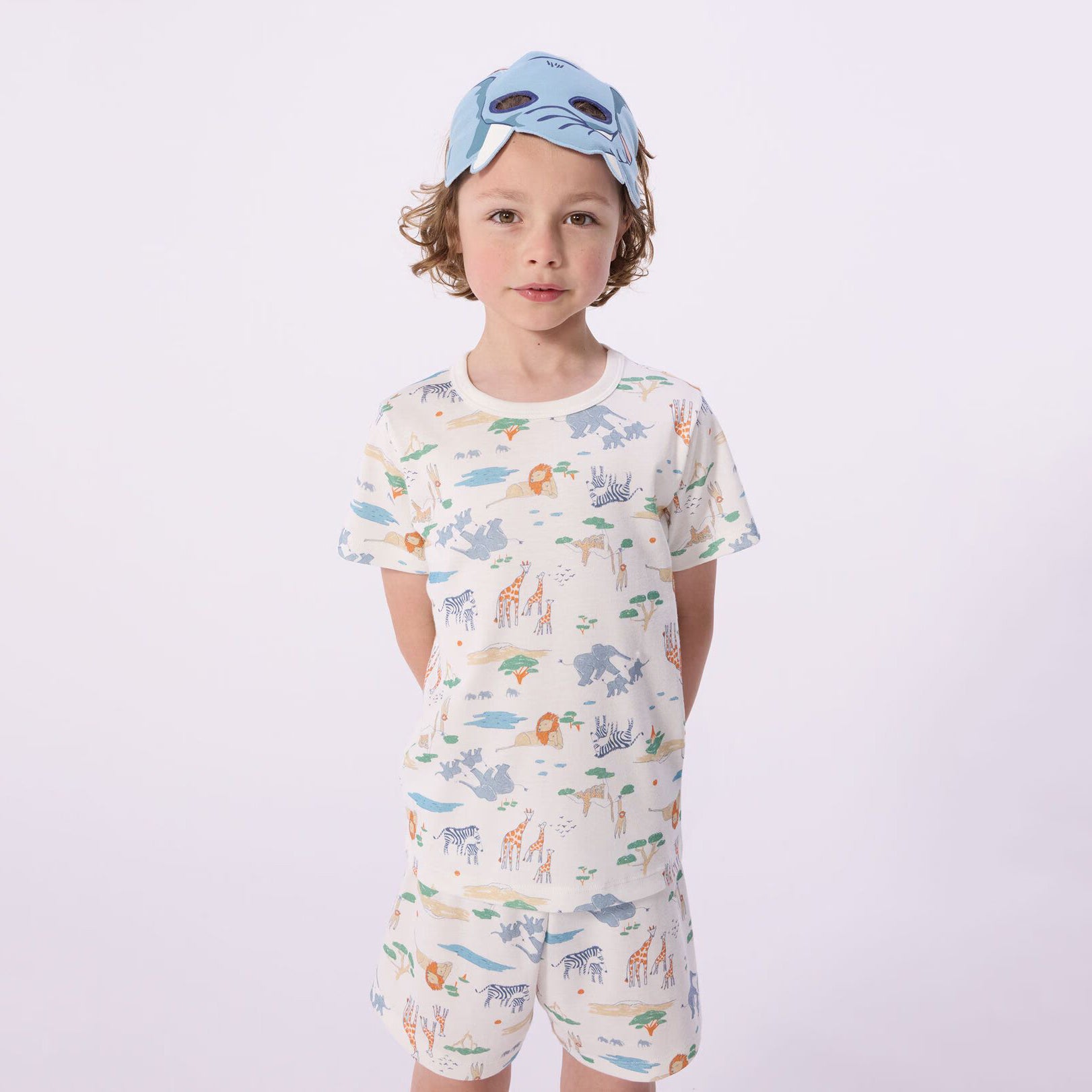 Boys Multicolor Printed Cotton Nightwear Set