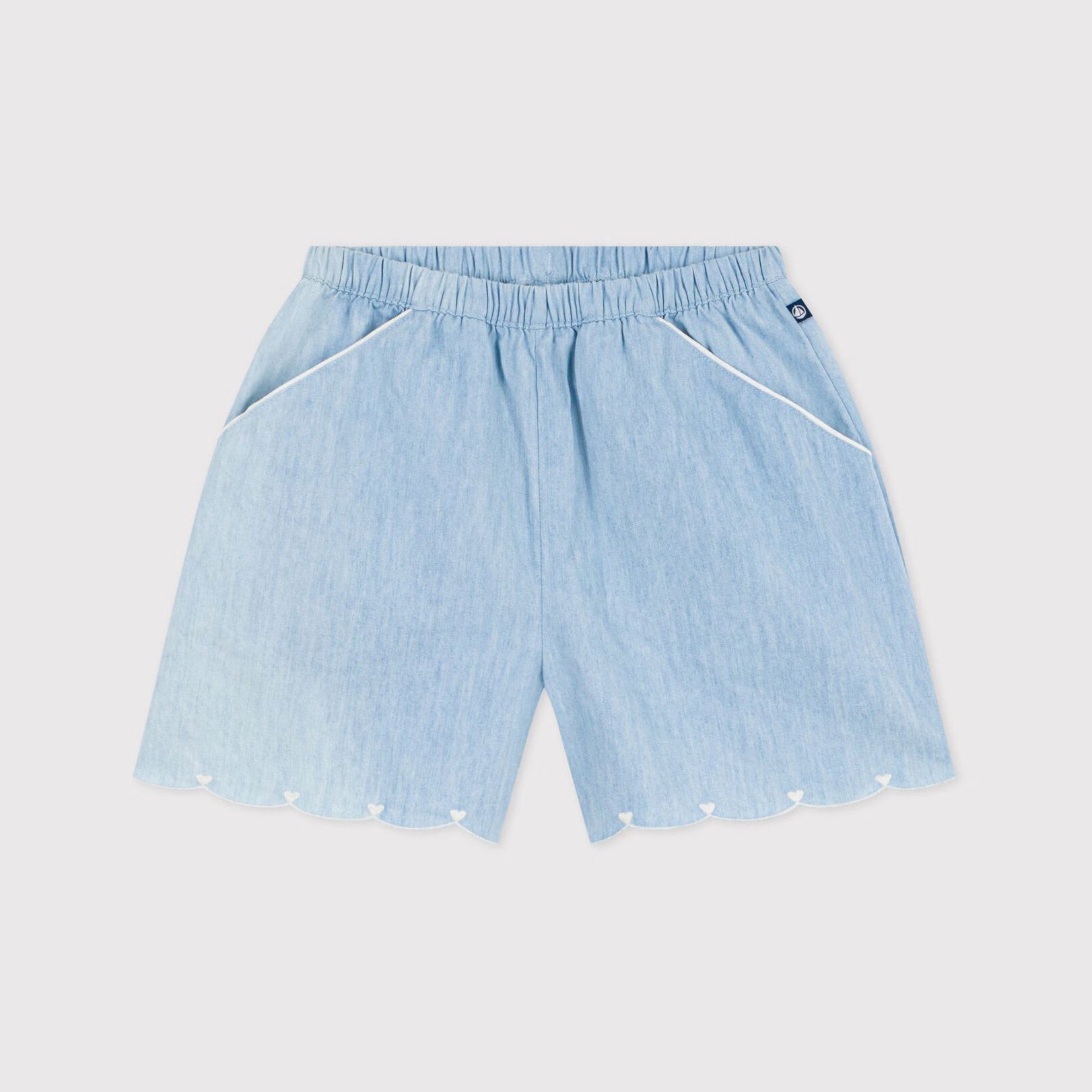 Girls Light Blue Denim Shorts