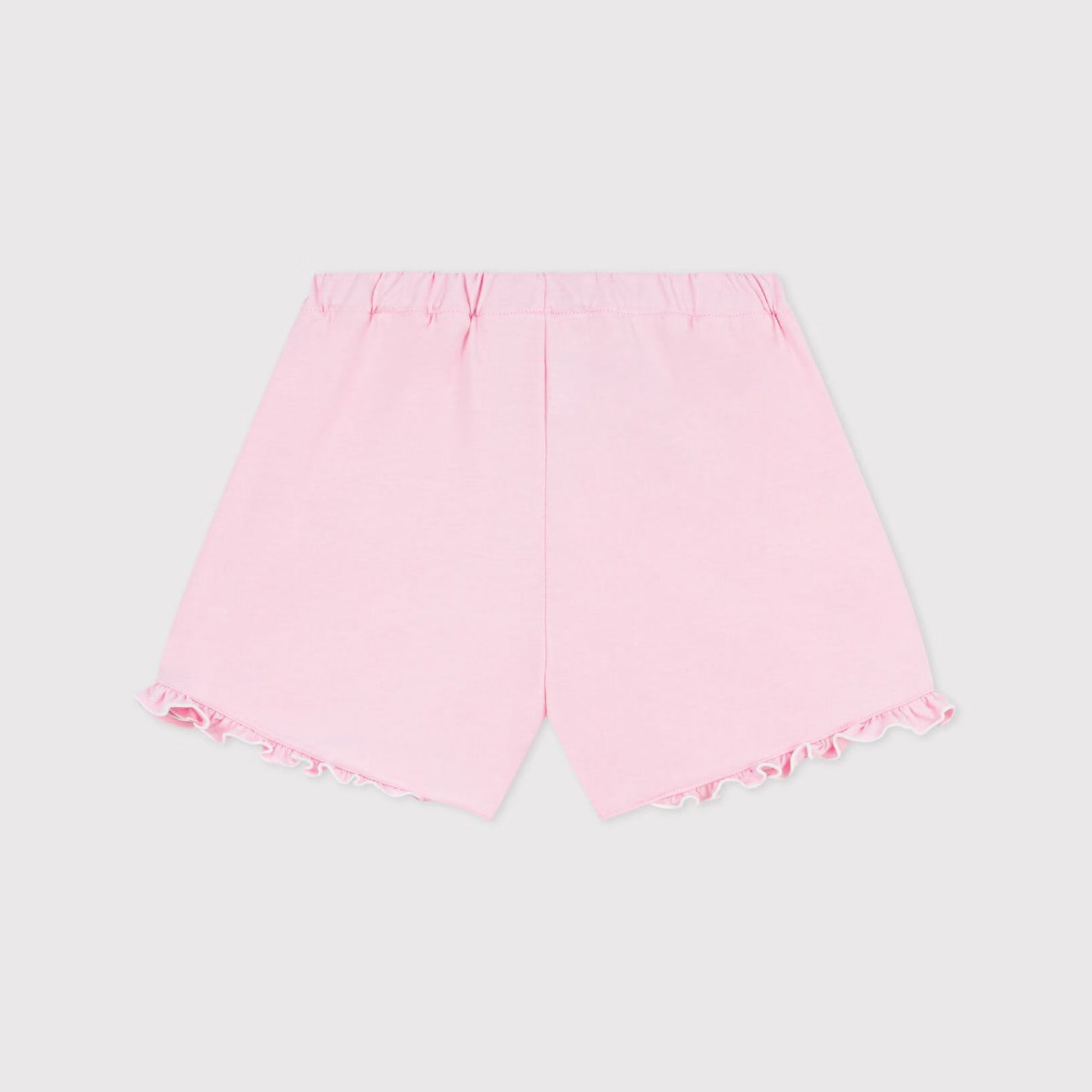 Girls Light Pink Cotton Shorts