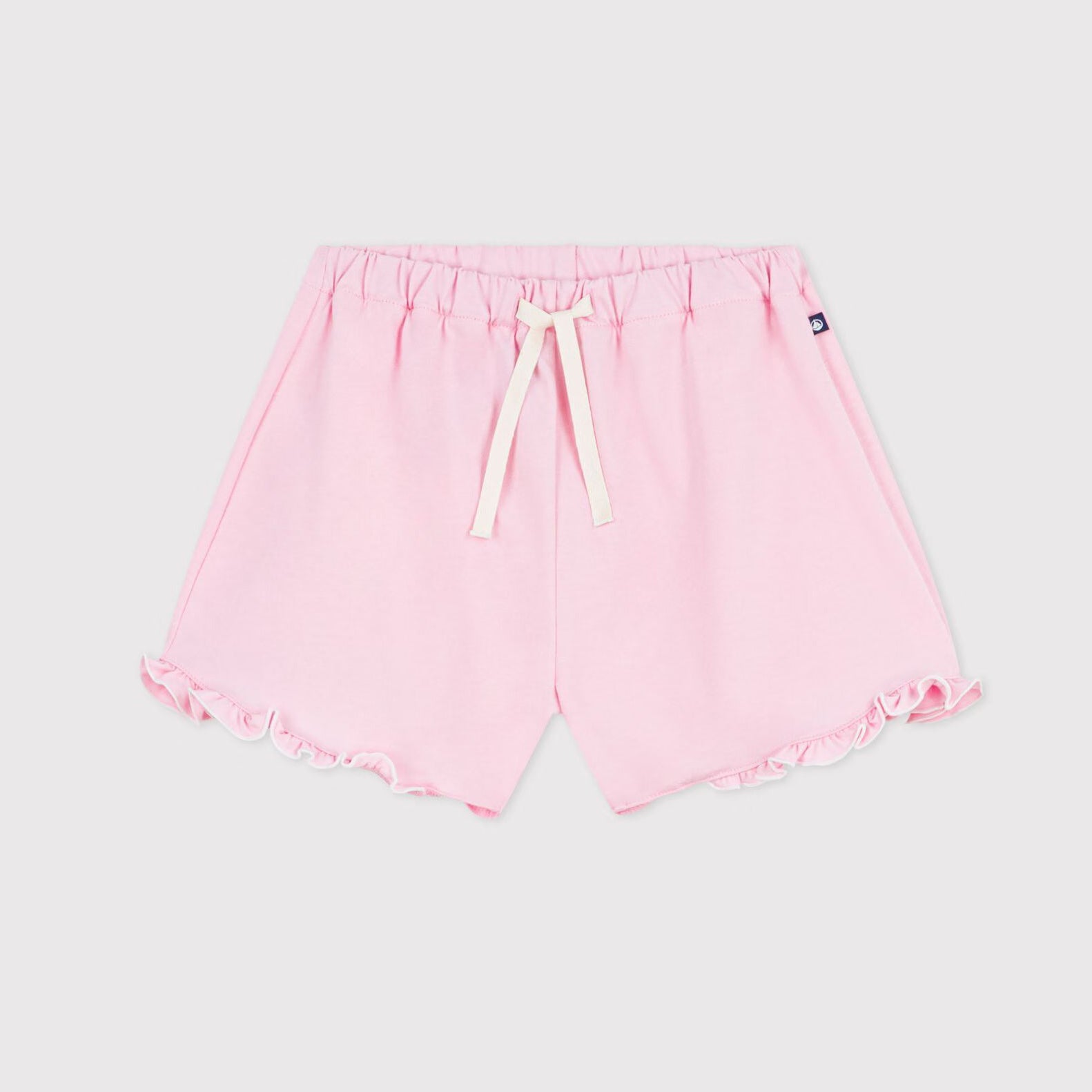 Girls Light Pink Cotton Shorts