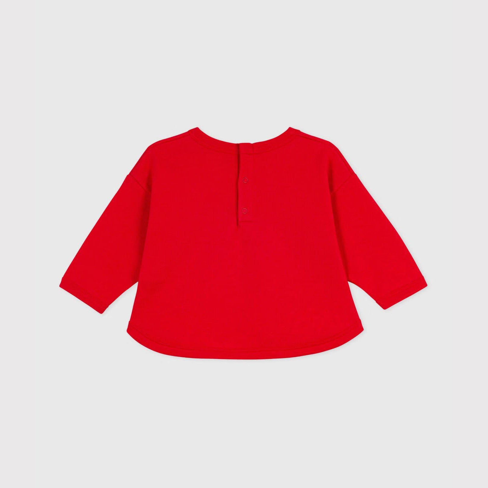 Baby Boys Red Logo Cotton Sweatshirt