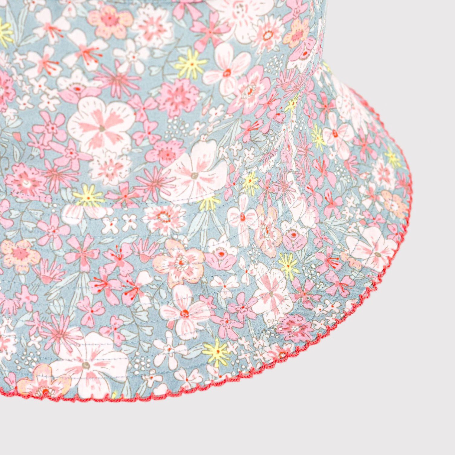 Girls Multicolor Floral Cotton Bucket Hat