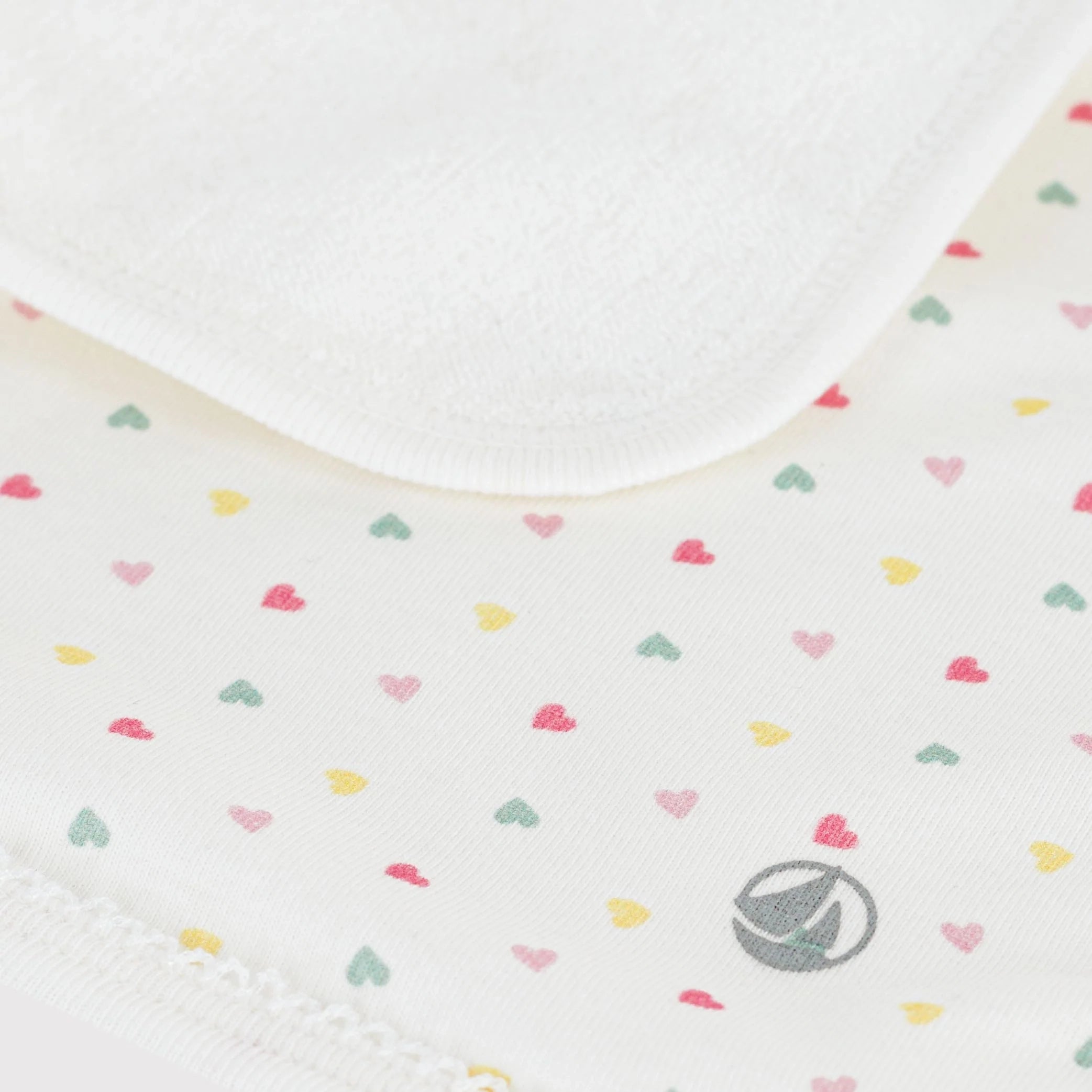 Baby Boys & Girls White Cotton Square Scarf(23 x 23cm)