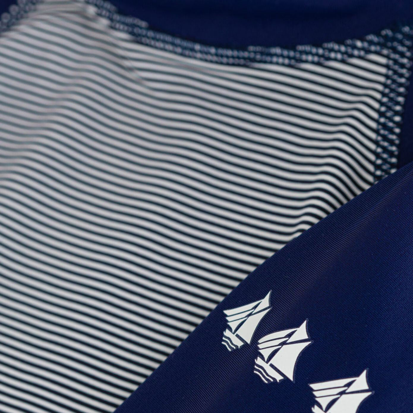 Boys Dark Blue Stripes Swim T-Shirt