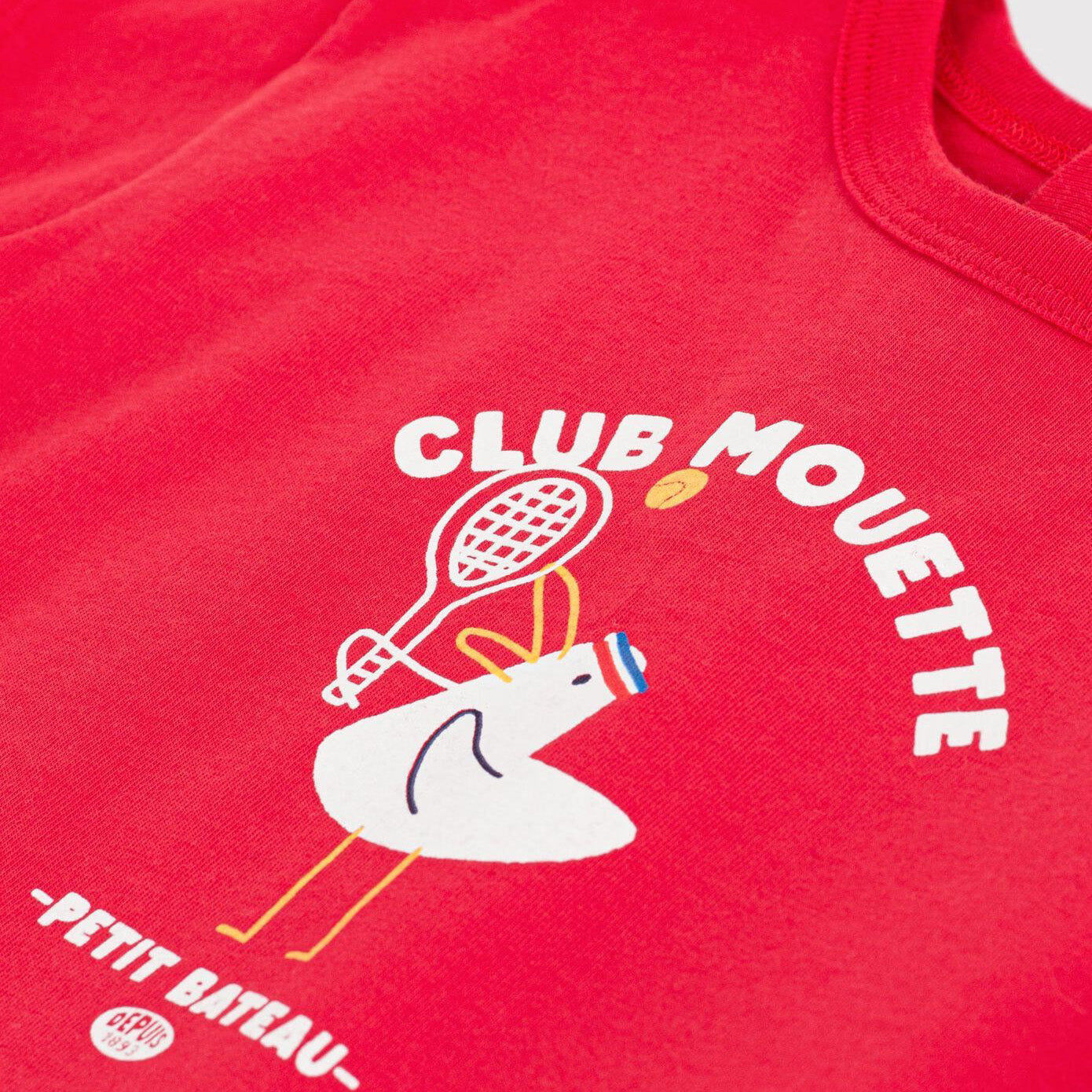 Baby Boys & Girls Red Printed Cotton T-Shirt