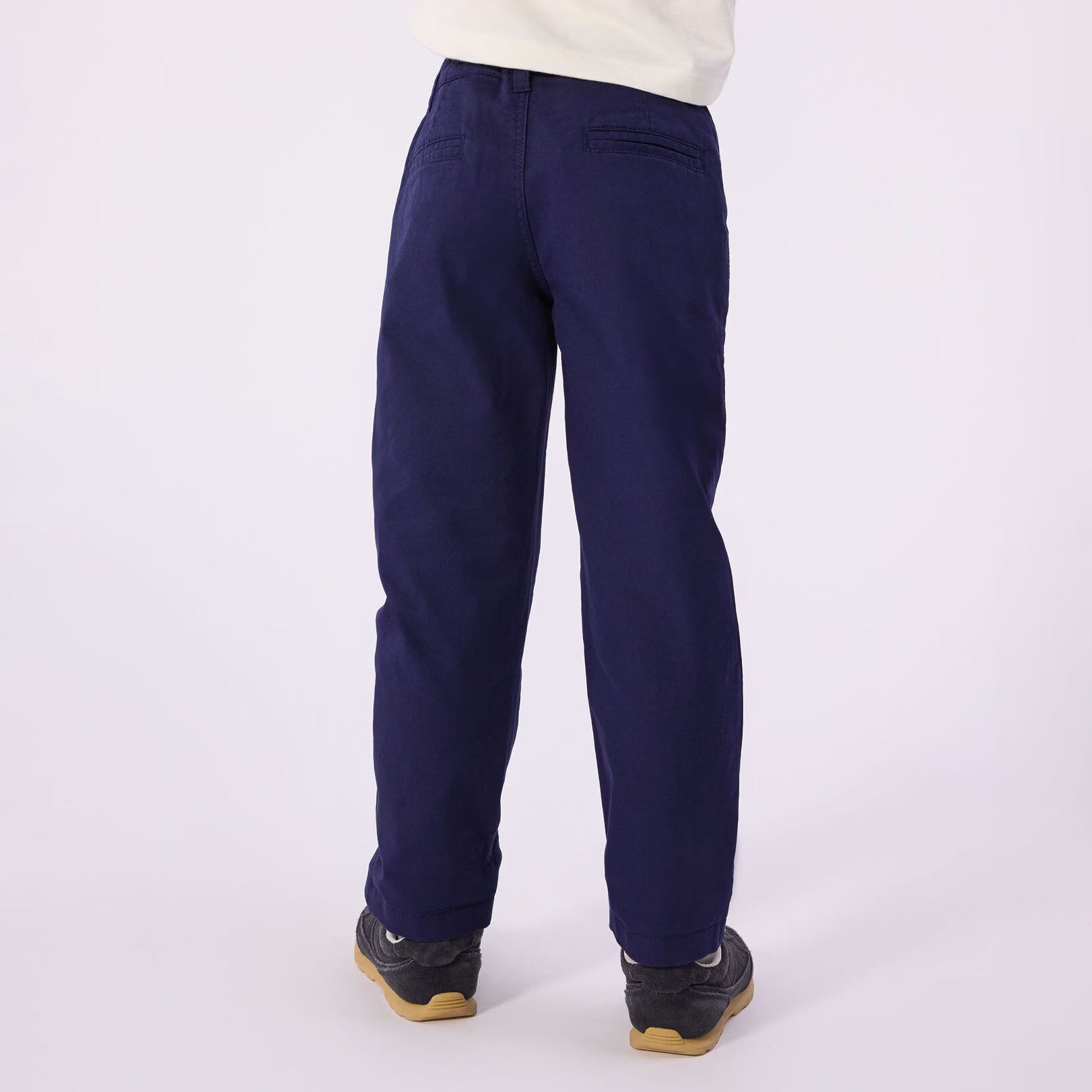 Boys Navy Cotton Trousers