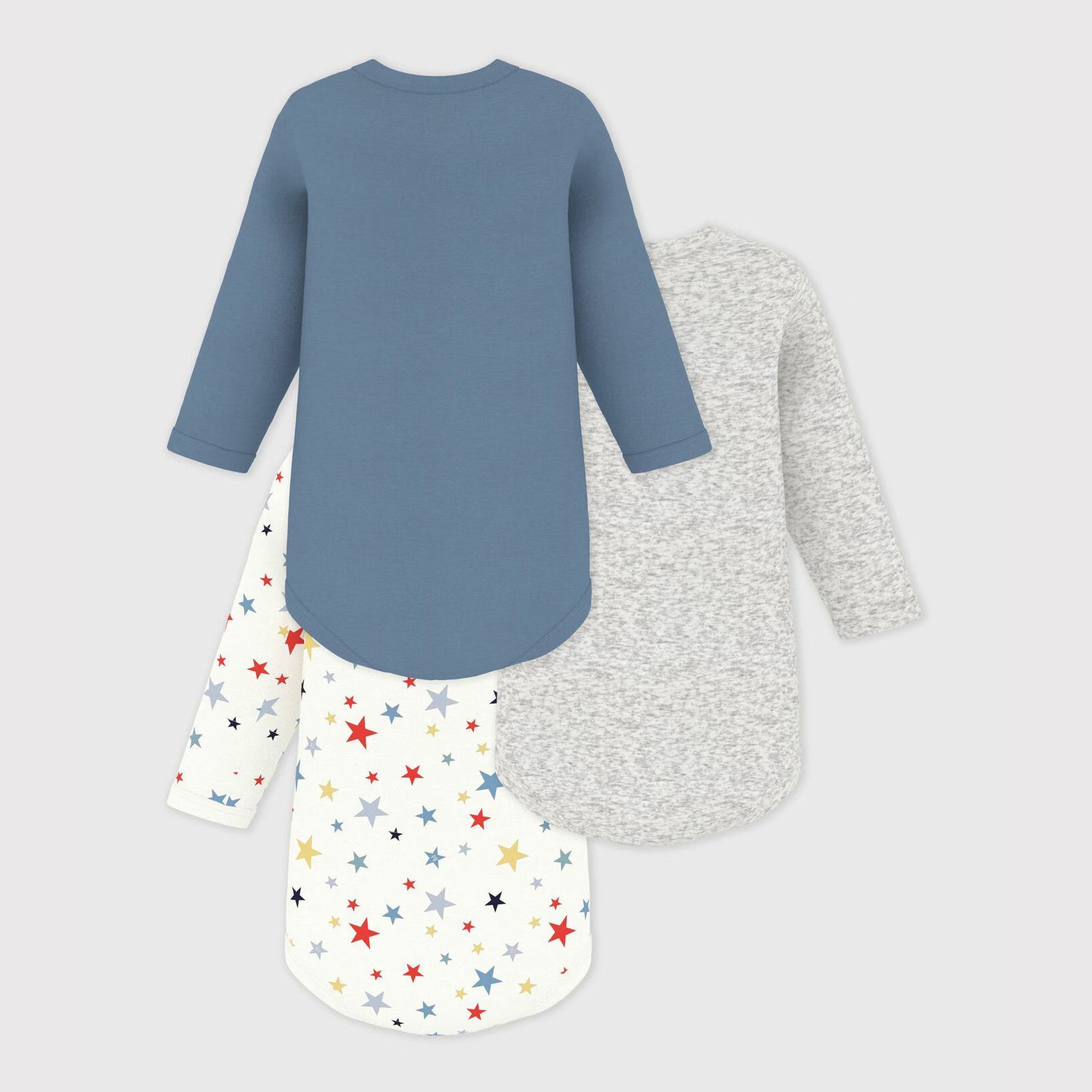 Baby Boys & Girls Tricolor Cotton Babysuit Set(3 Pack)