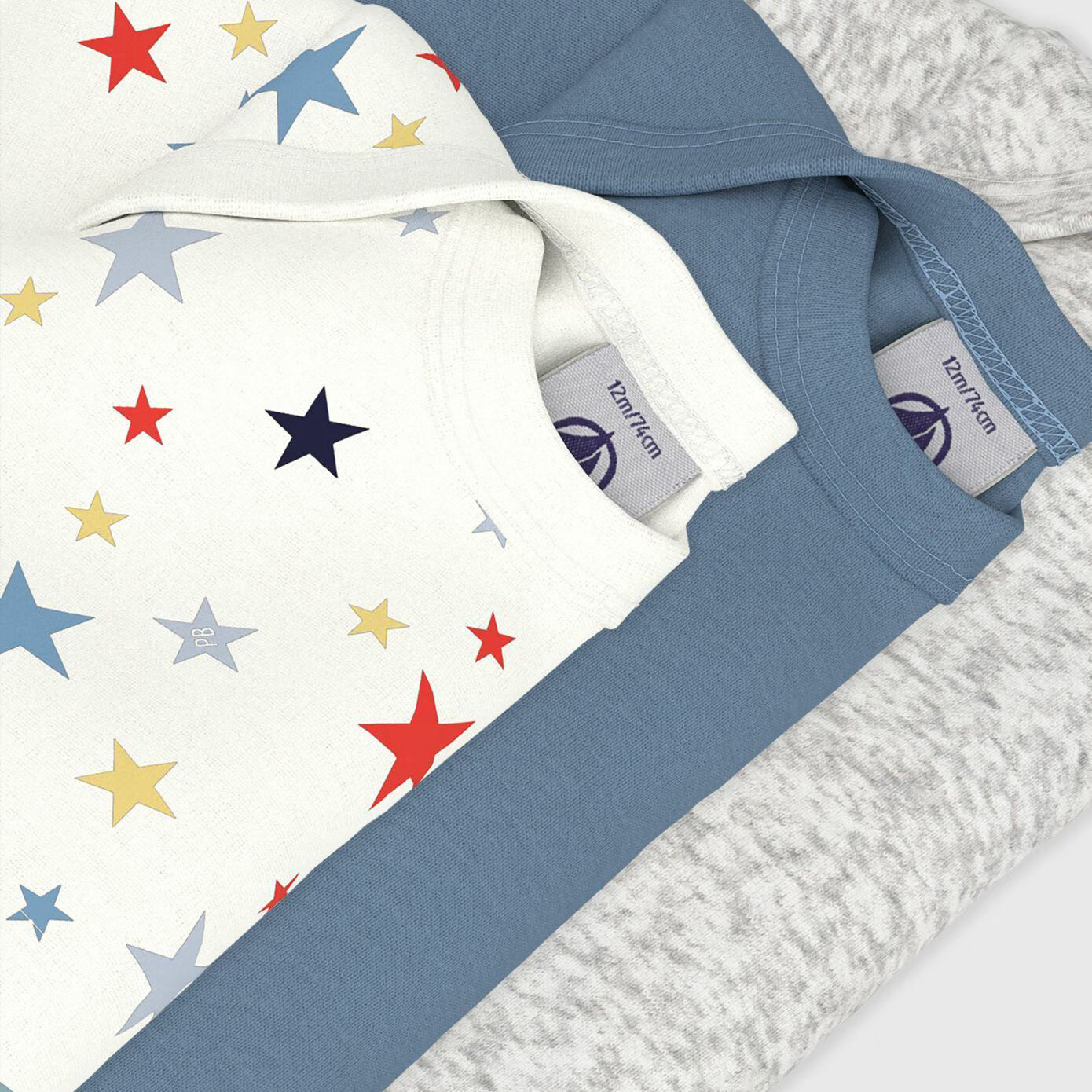 Baby Boys & Girls Tricolor Cotton Babysuit Set(3 Pack)