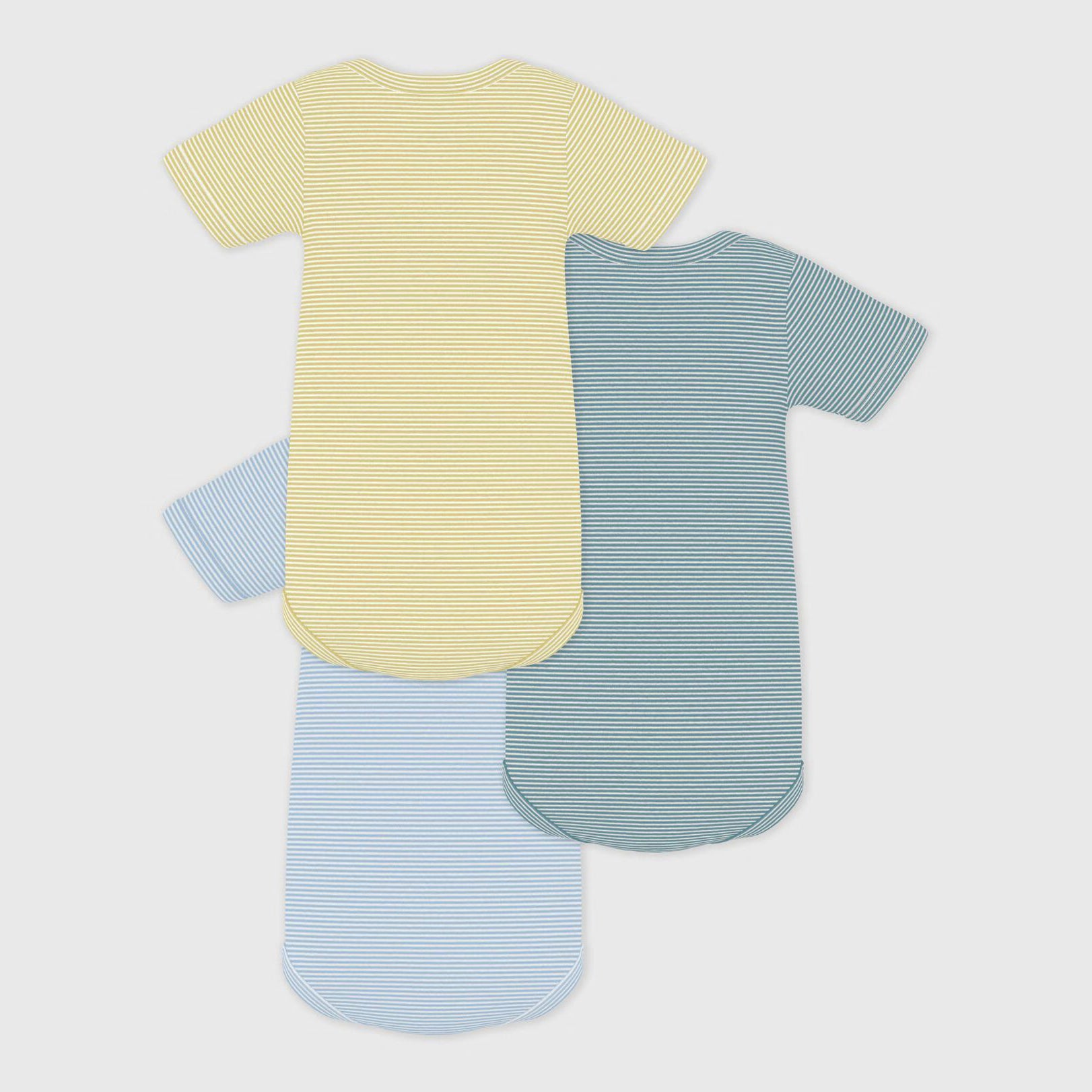 Baby Boys & Girls Multicolor Cotton Babysuit Set(3 Pack)