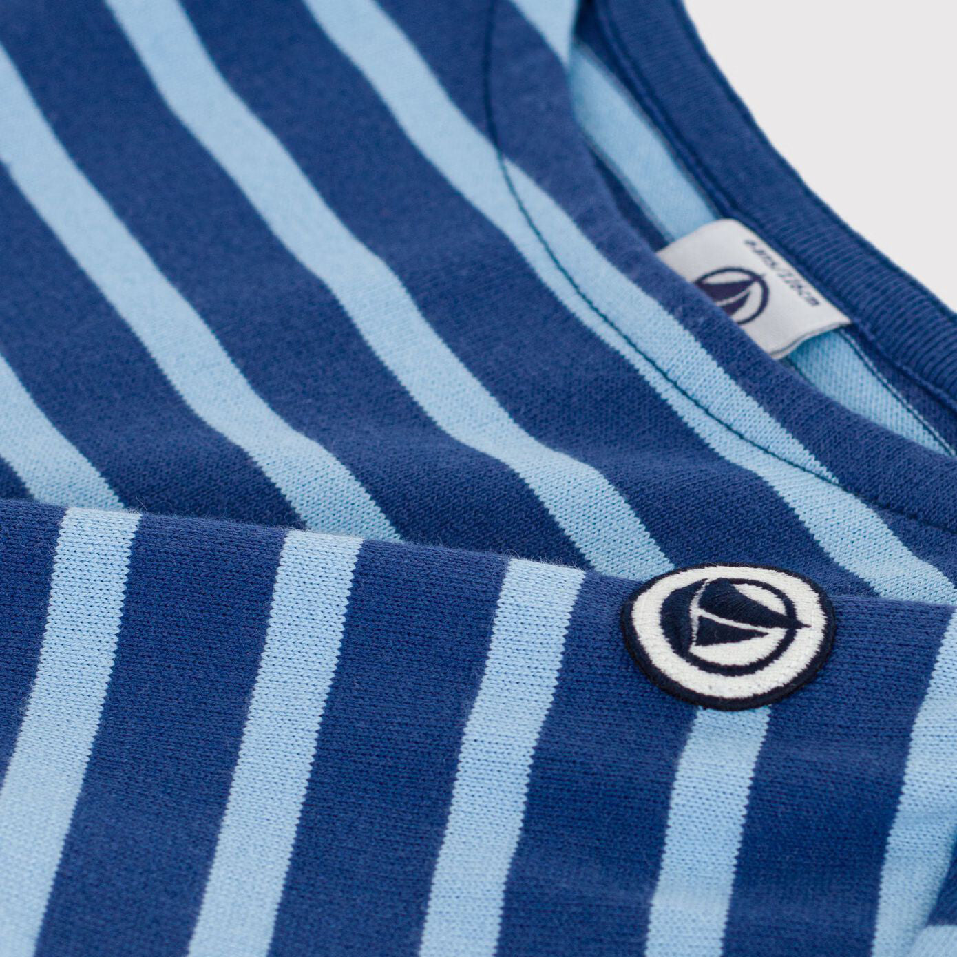 Boys Blue Stripes Cotton T-Shirt