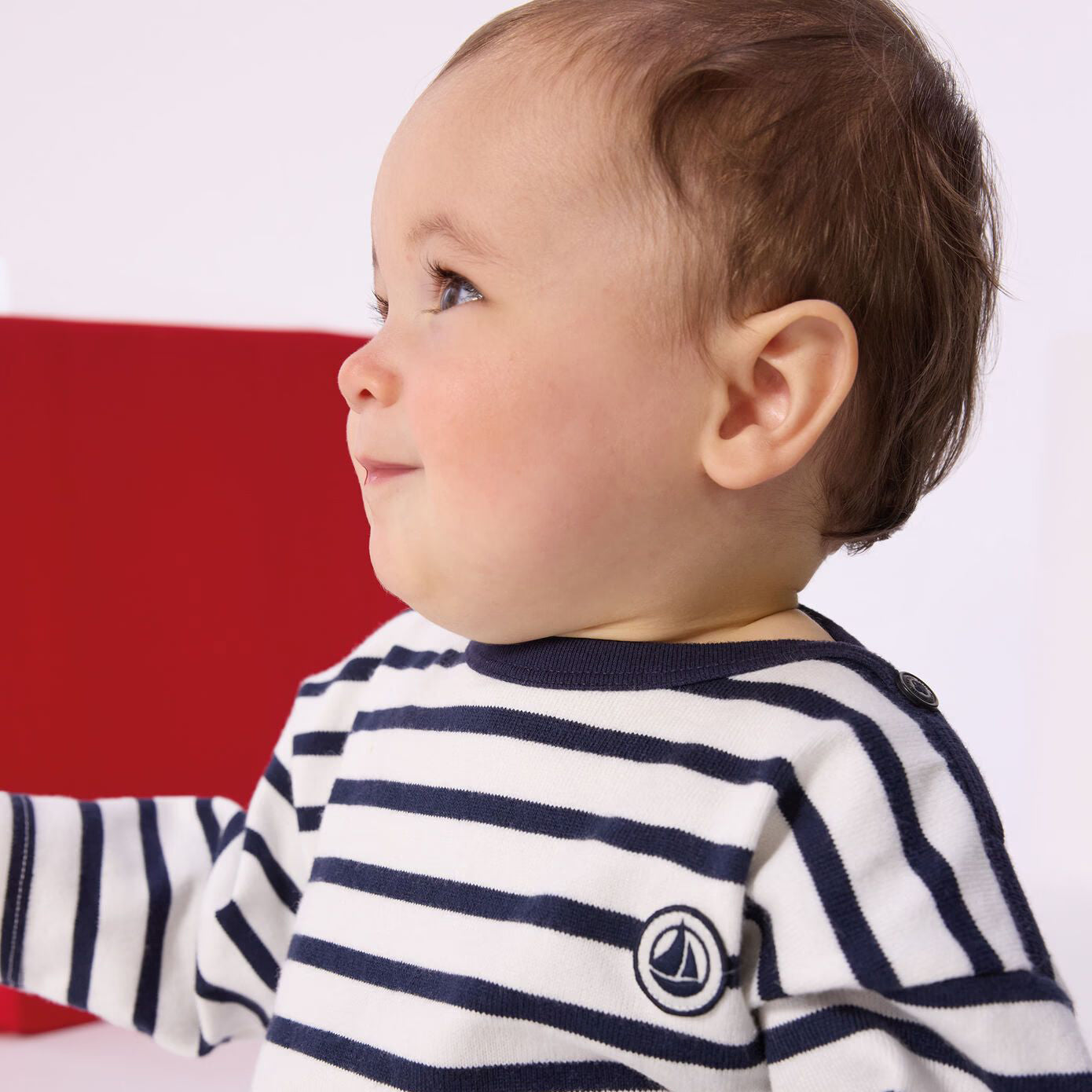 Baby Boys Blue Stripes Cotton T-Shirt