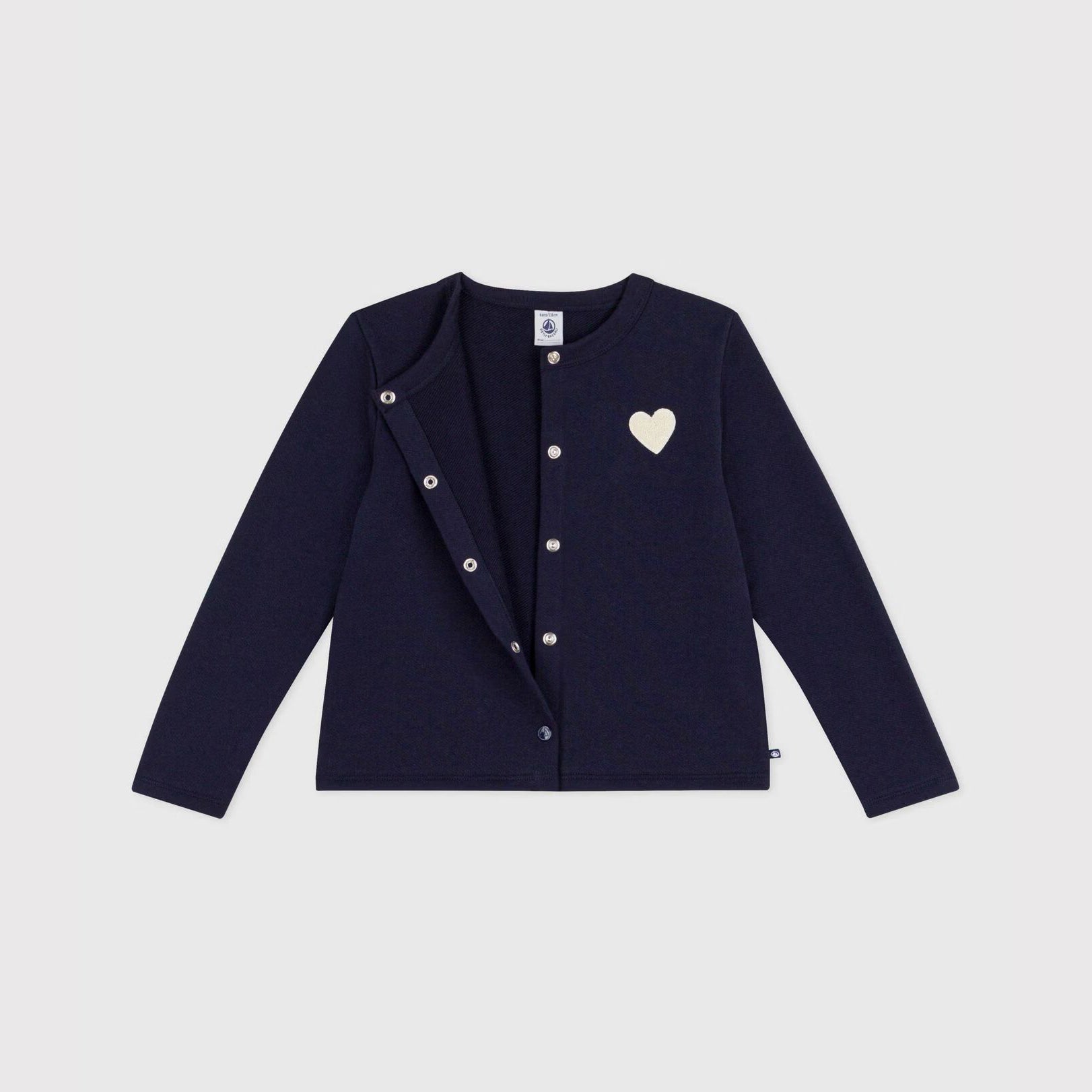 Girls Dark Blue Cotton Cardigan