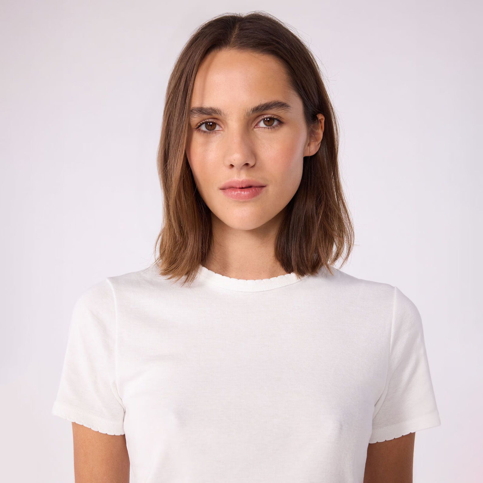 Women White Cotton T-Shirt